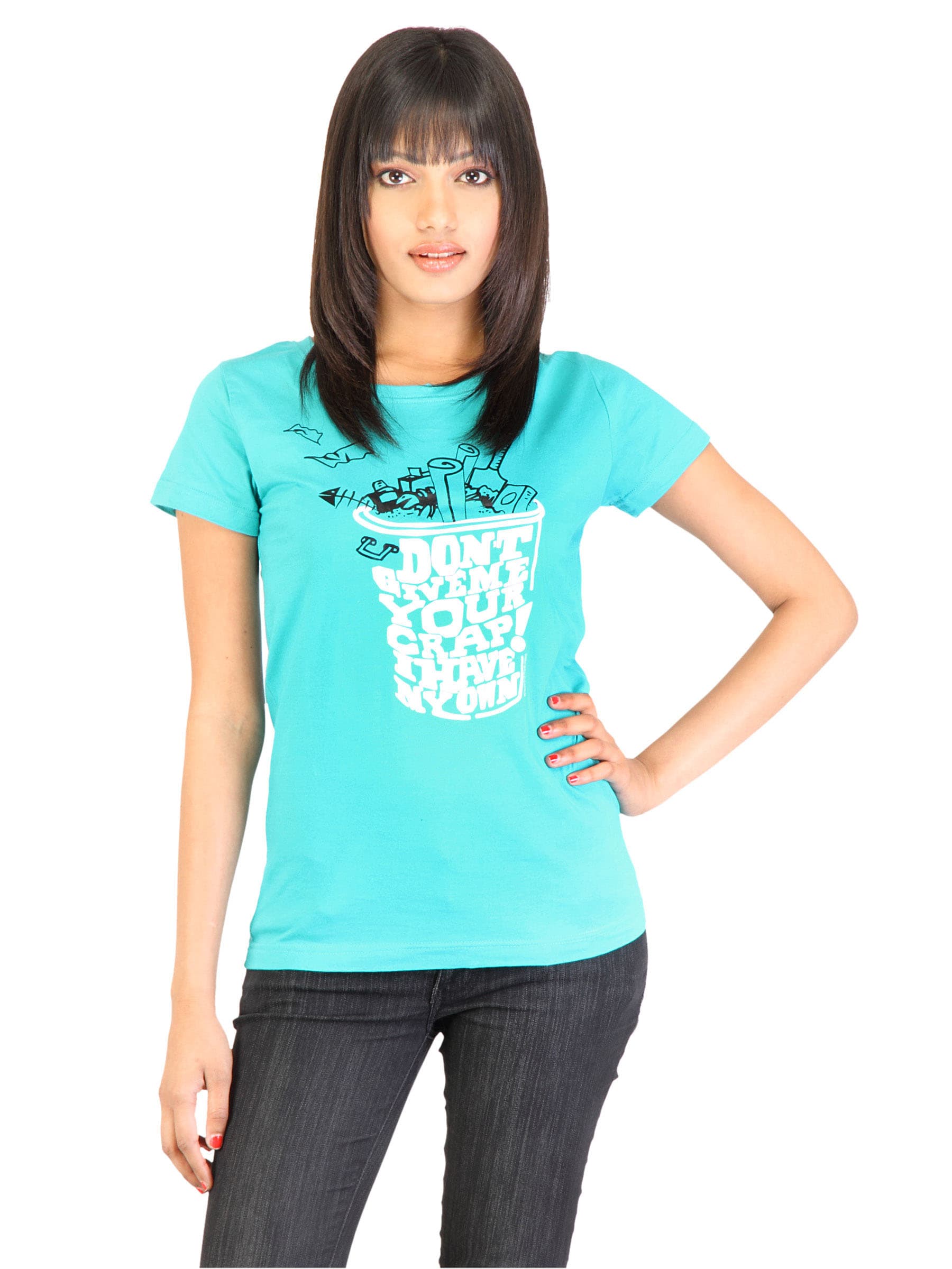 Inkfruit Women Crap Green Tshirts