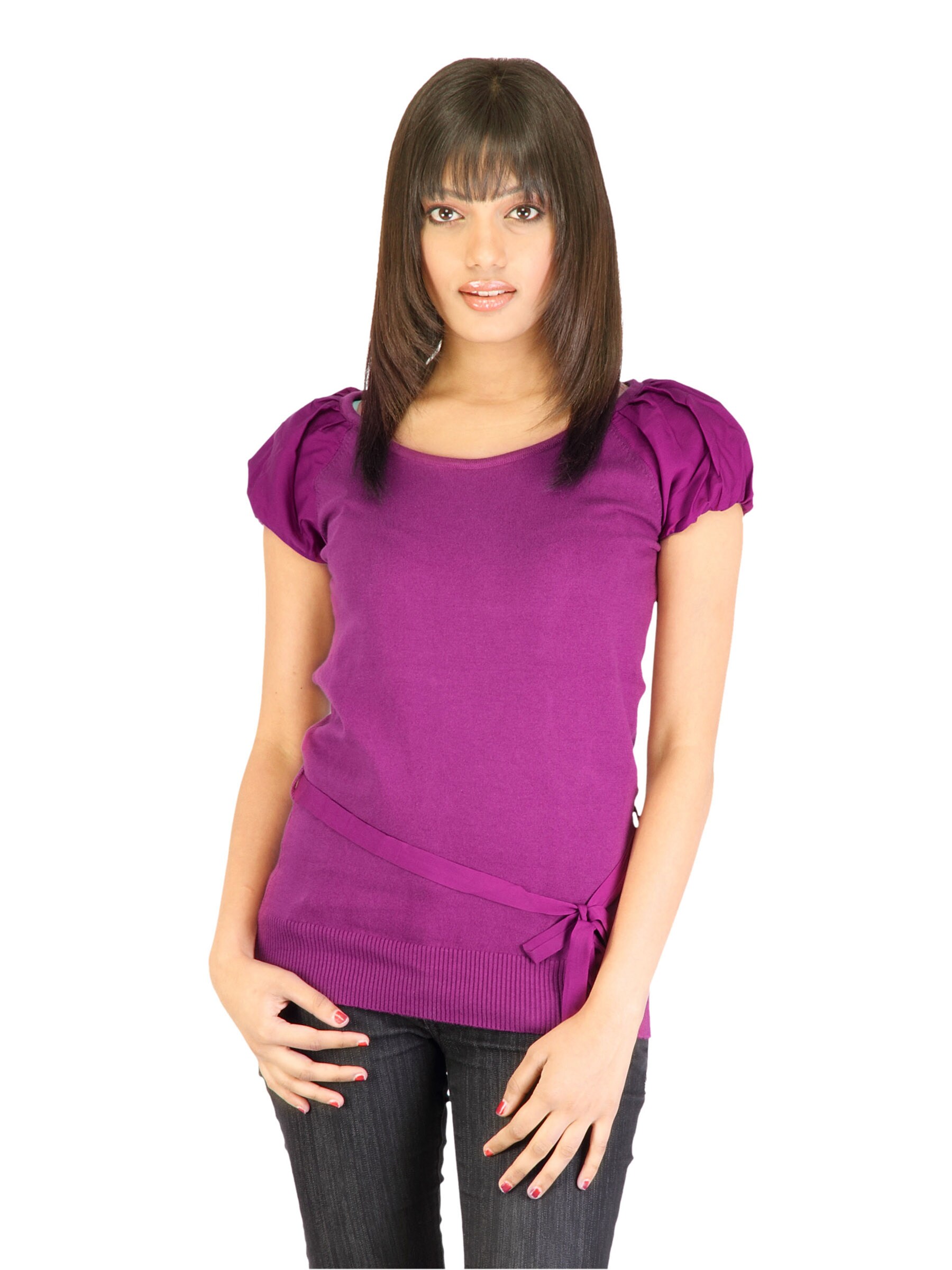 United Colors of Benetton Women Short Purple Tops