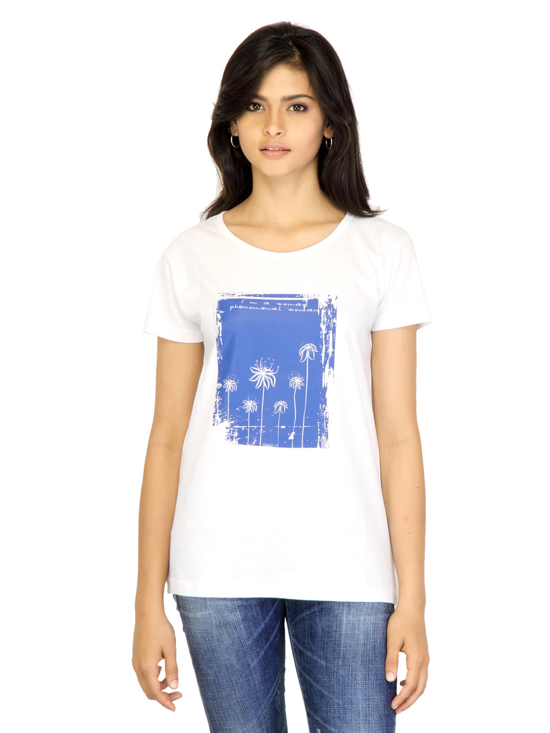 Tantra Women White Printed T-shirt