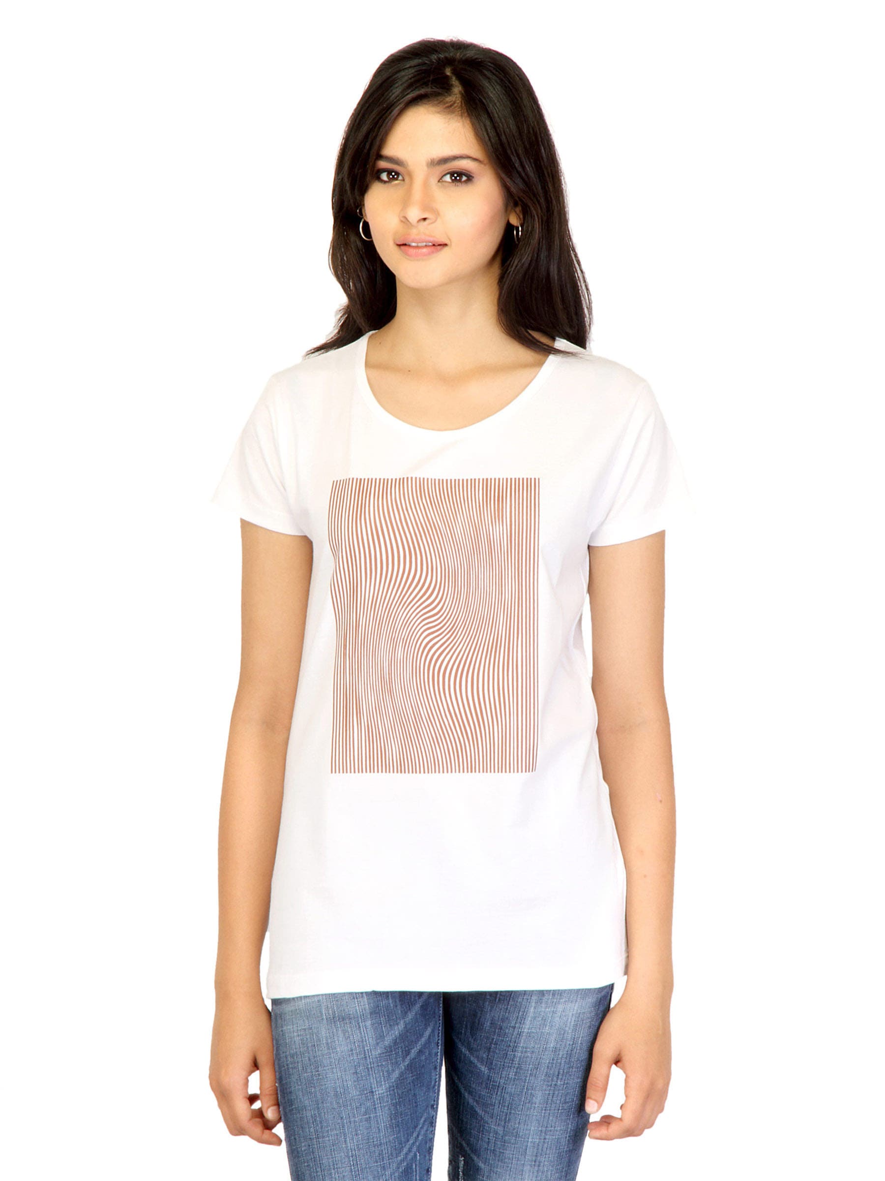 Tantra Women White Printed T-shirt