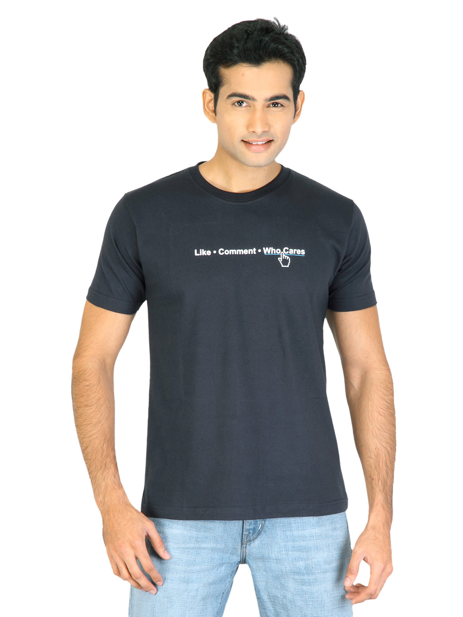 Tantra Men Navy Blue Printed T-shirt