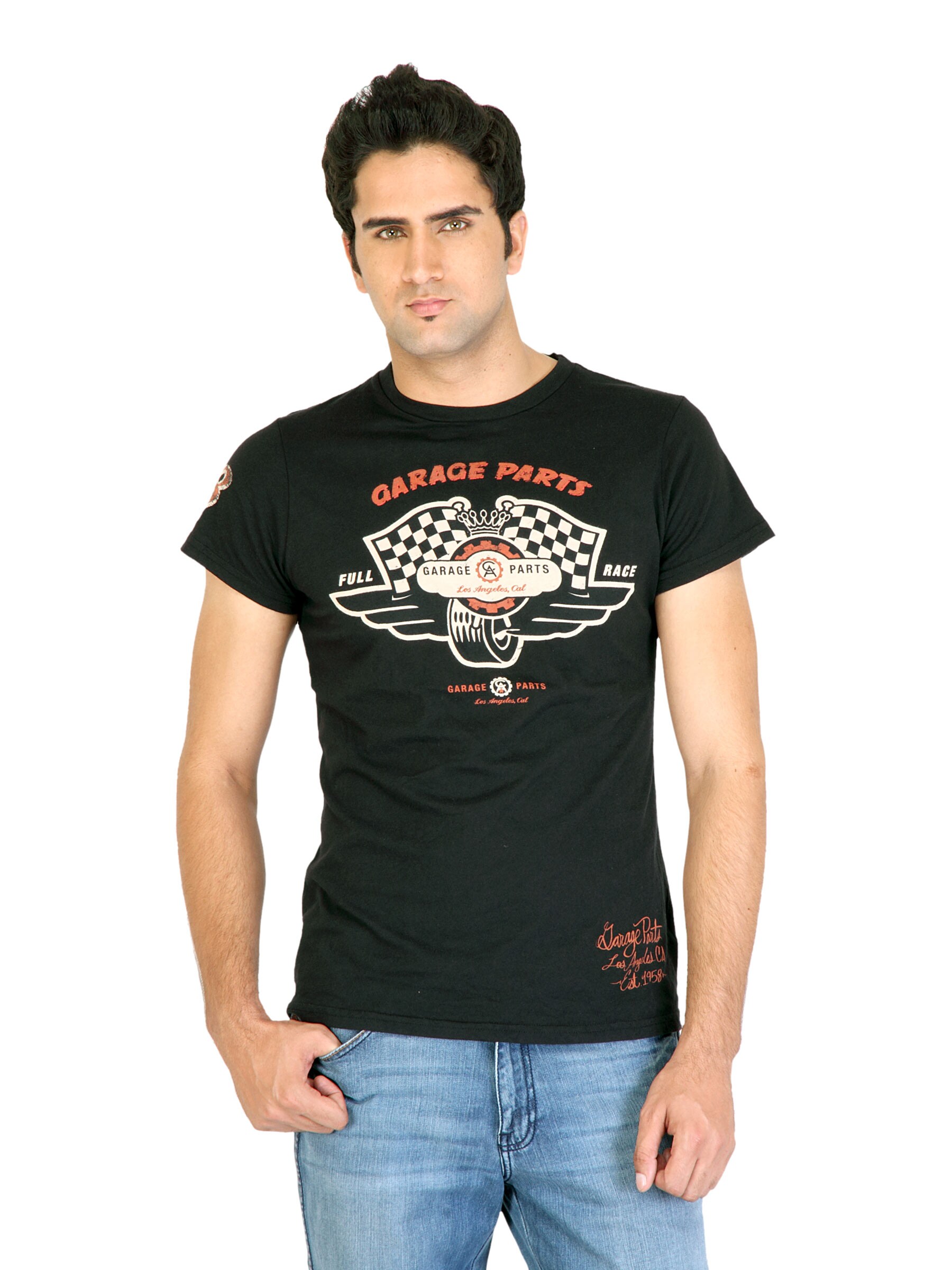 Ed Hardy Men Printed Black Tshirts