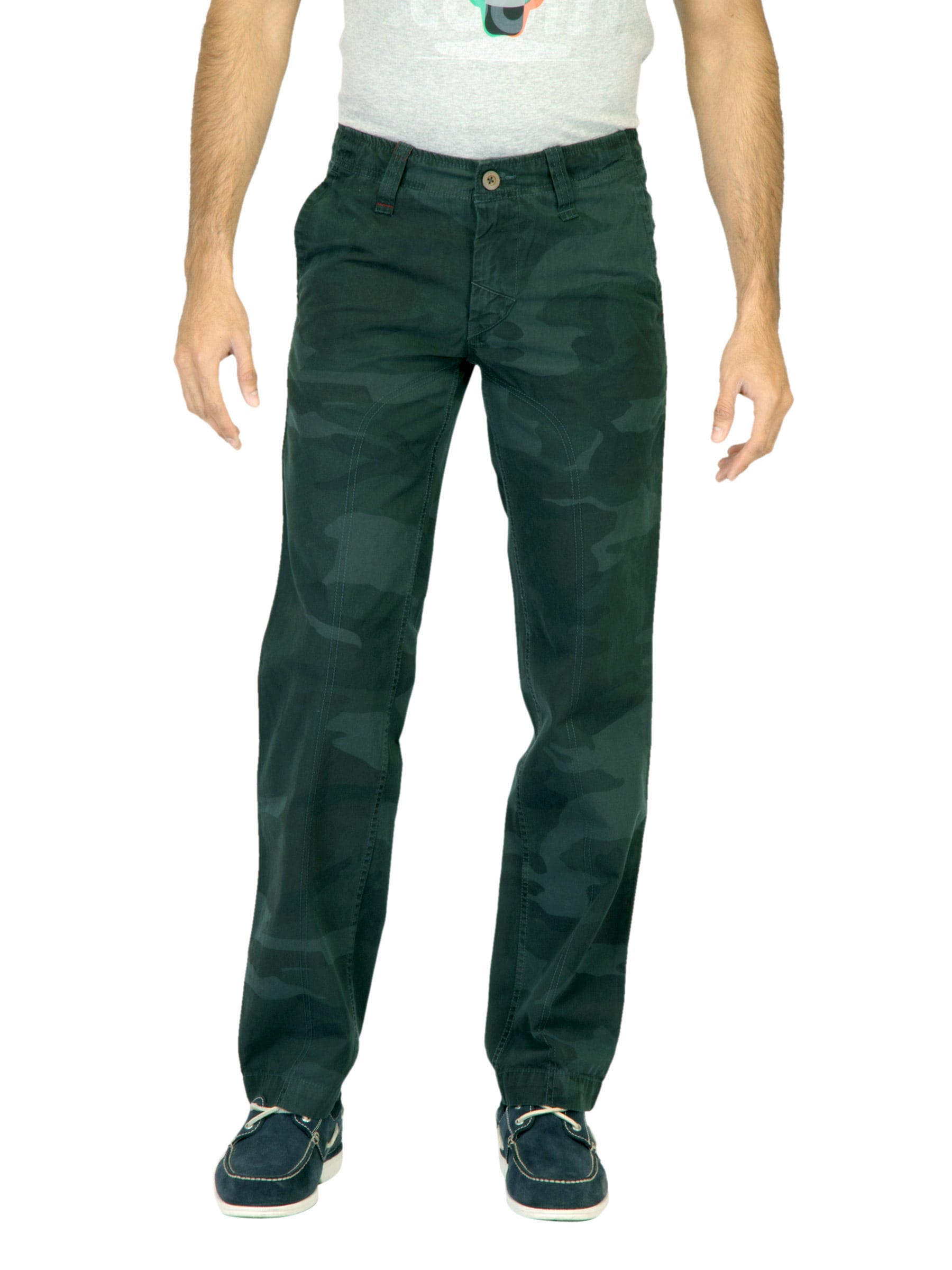 Probase Men Printed Green Trousers