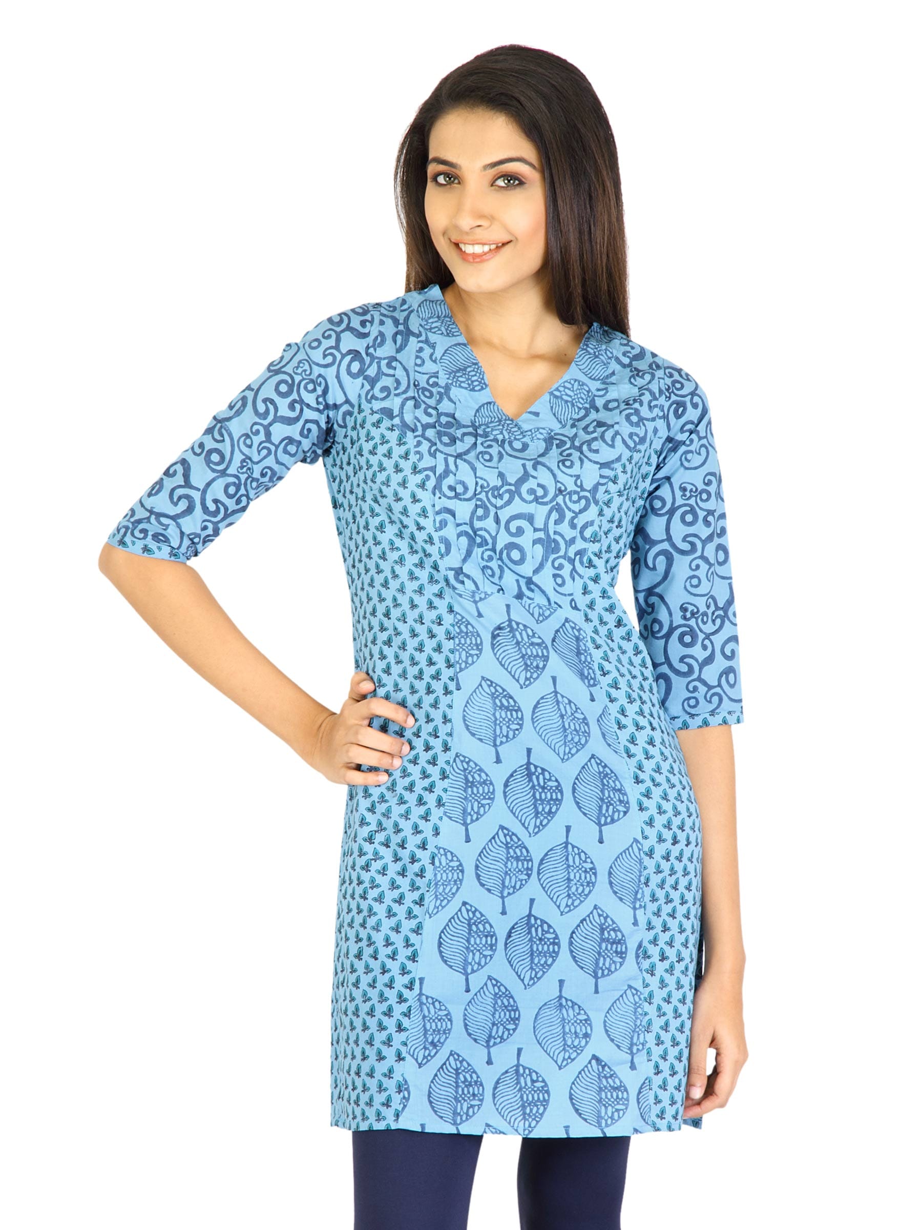 Mother Earth Women Chogun Aug Collt Blue Kurtas