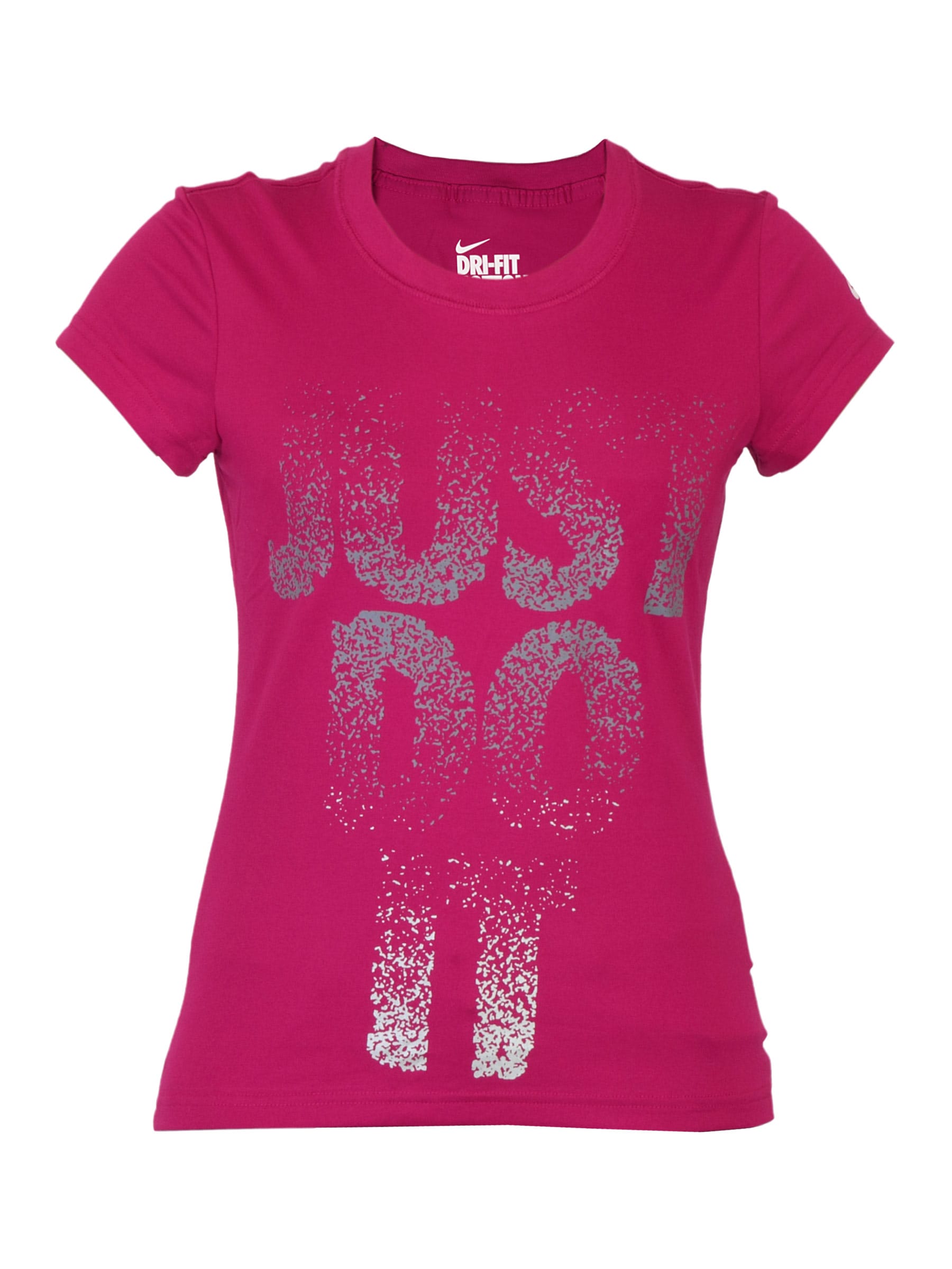 Nike Women Blue Grafitti Maroon Tshirts