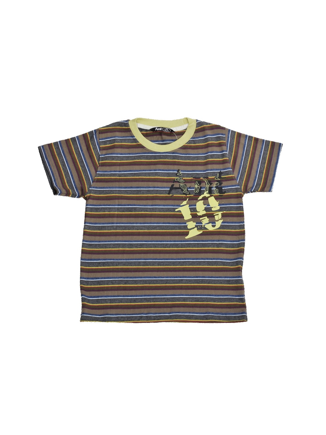 Ant Kids Brown Striped T-Shirt