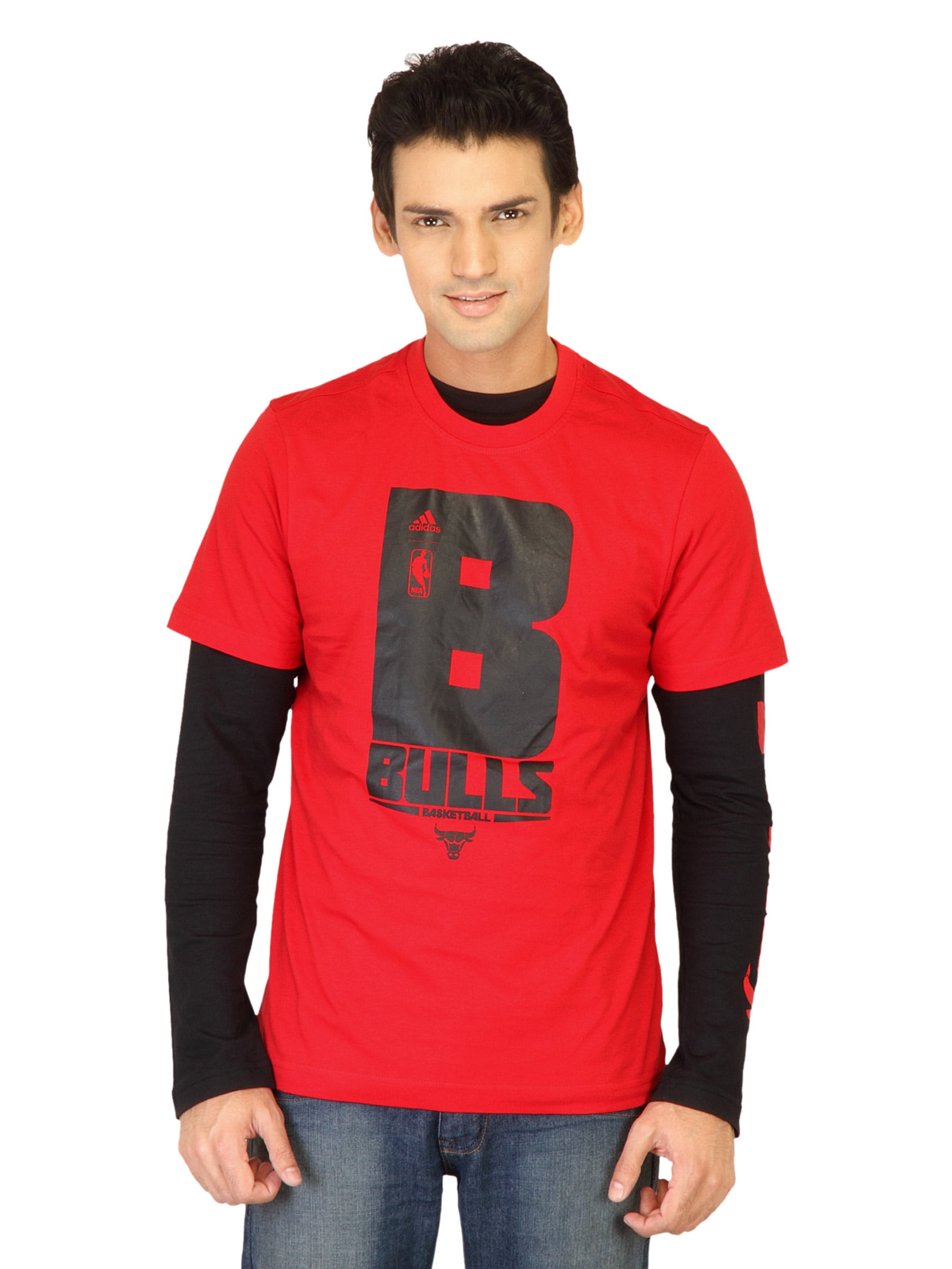 ADIDAS Men NBA Bold Red T-shirts