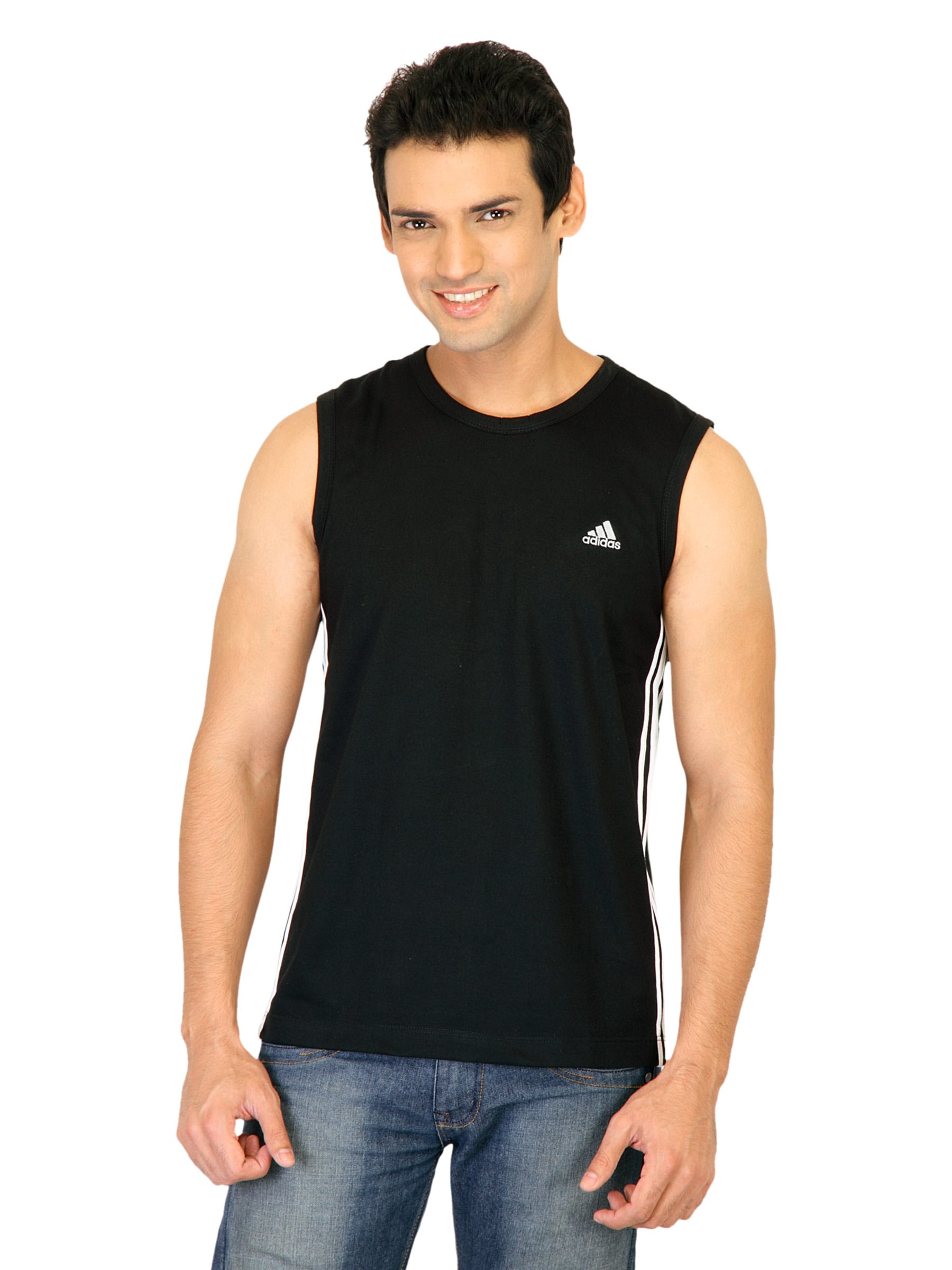 ADIDAS Men Cr_Ess 3s Black T-Shirts