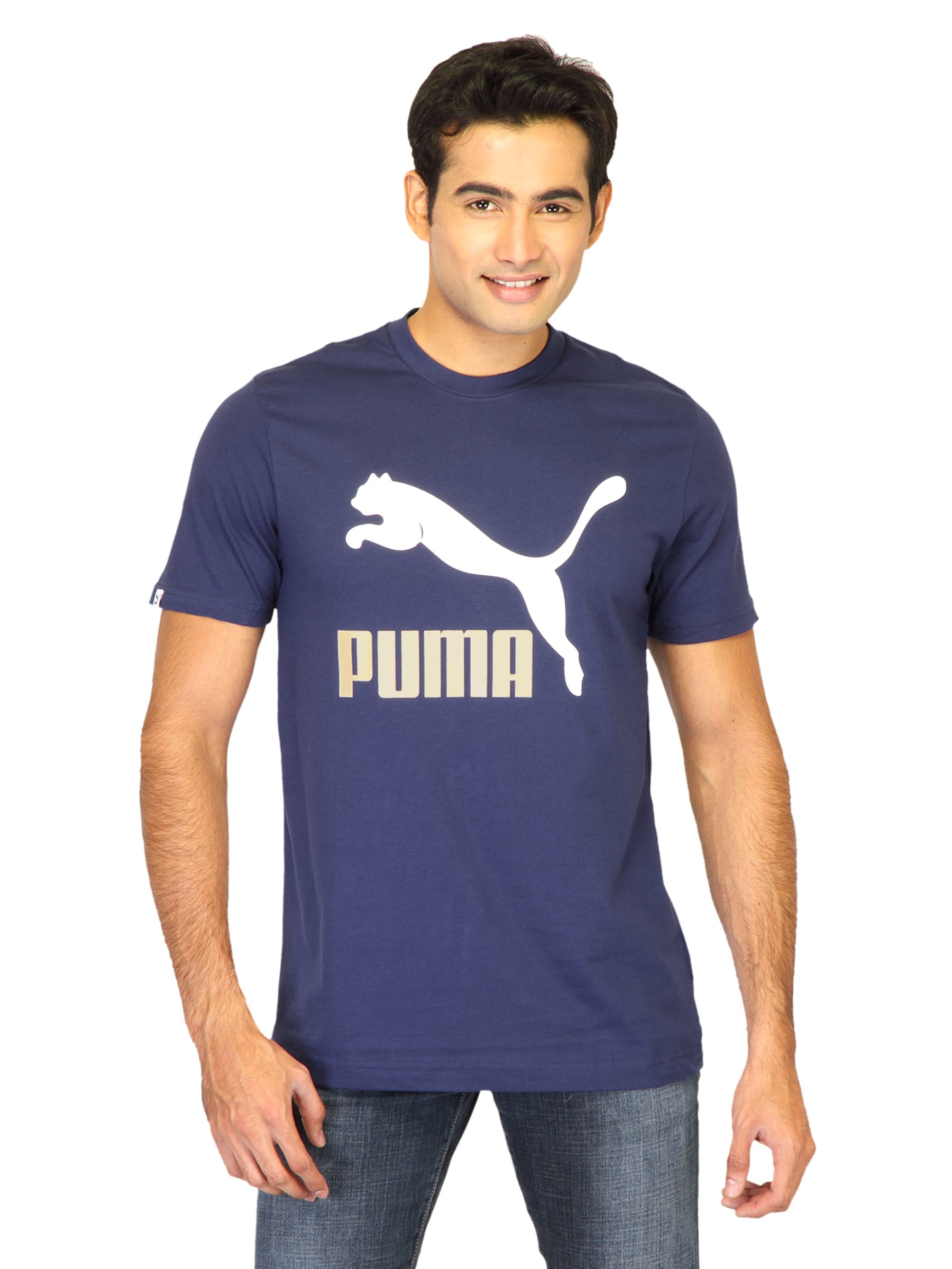 Puma Men Vintage No.1 Logo Blue Tshirts