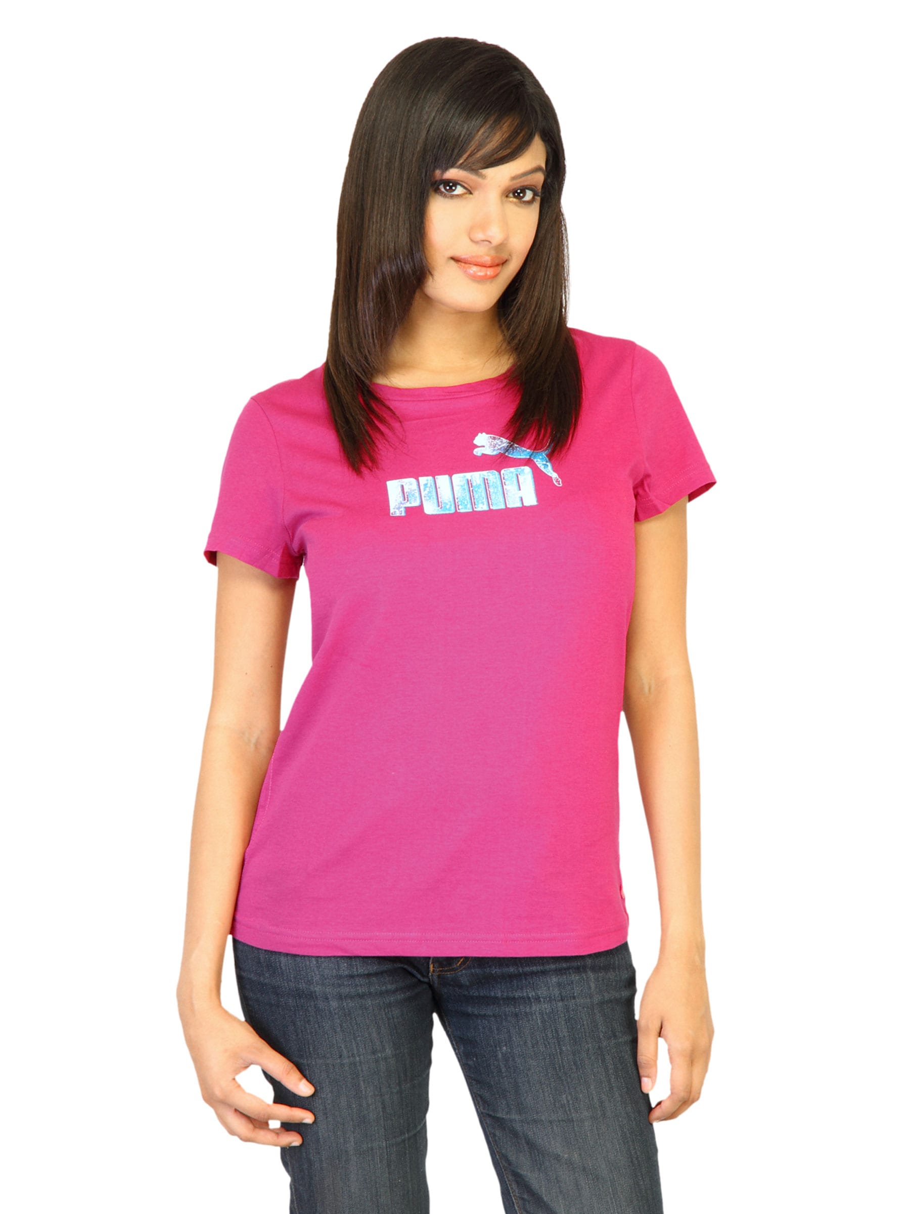 Puma Women Festival Fuchsia Pink Tshirts