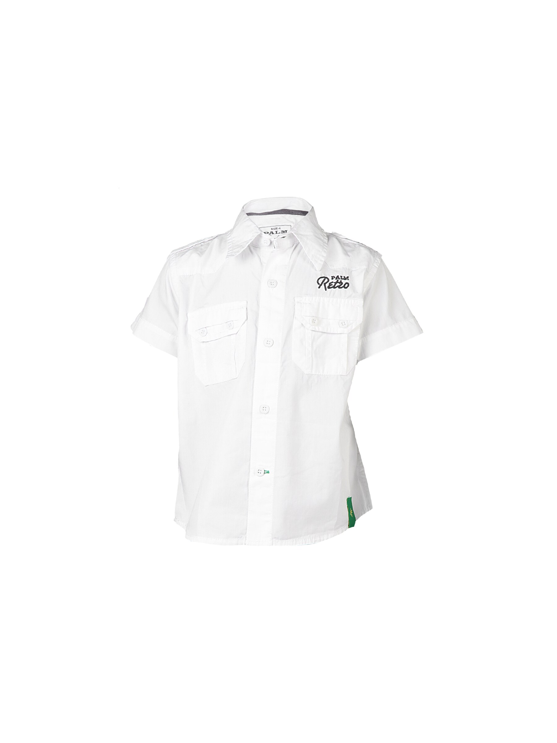 Palm Tree Kids Boys Solid White Shirts