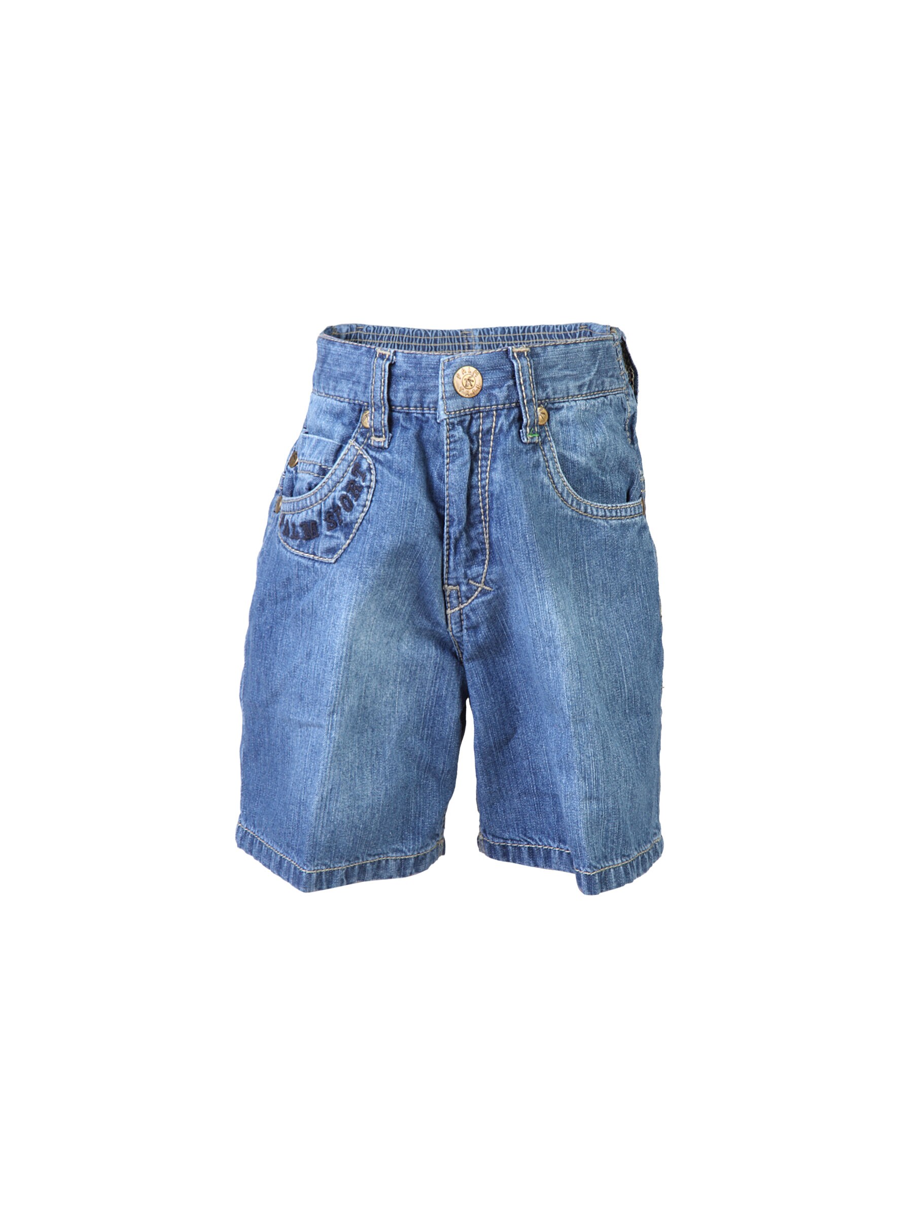 Palm Tree Kids Boys Washed Blue Shorts