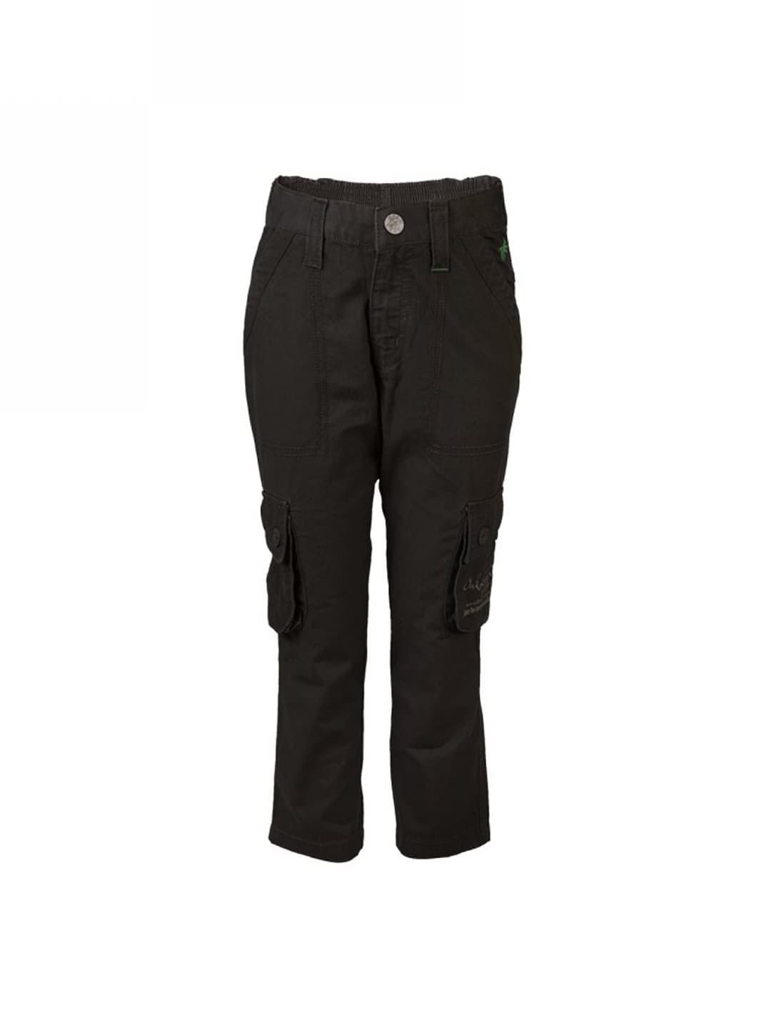 Palm Tree Kids Boy Solid Brown Trousers