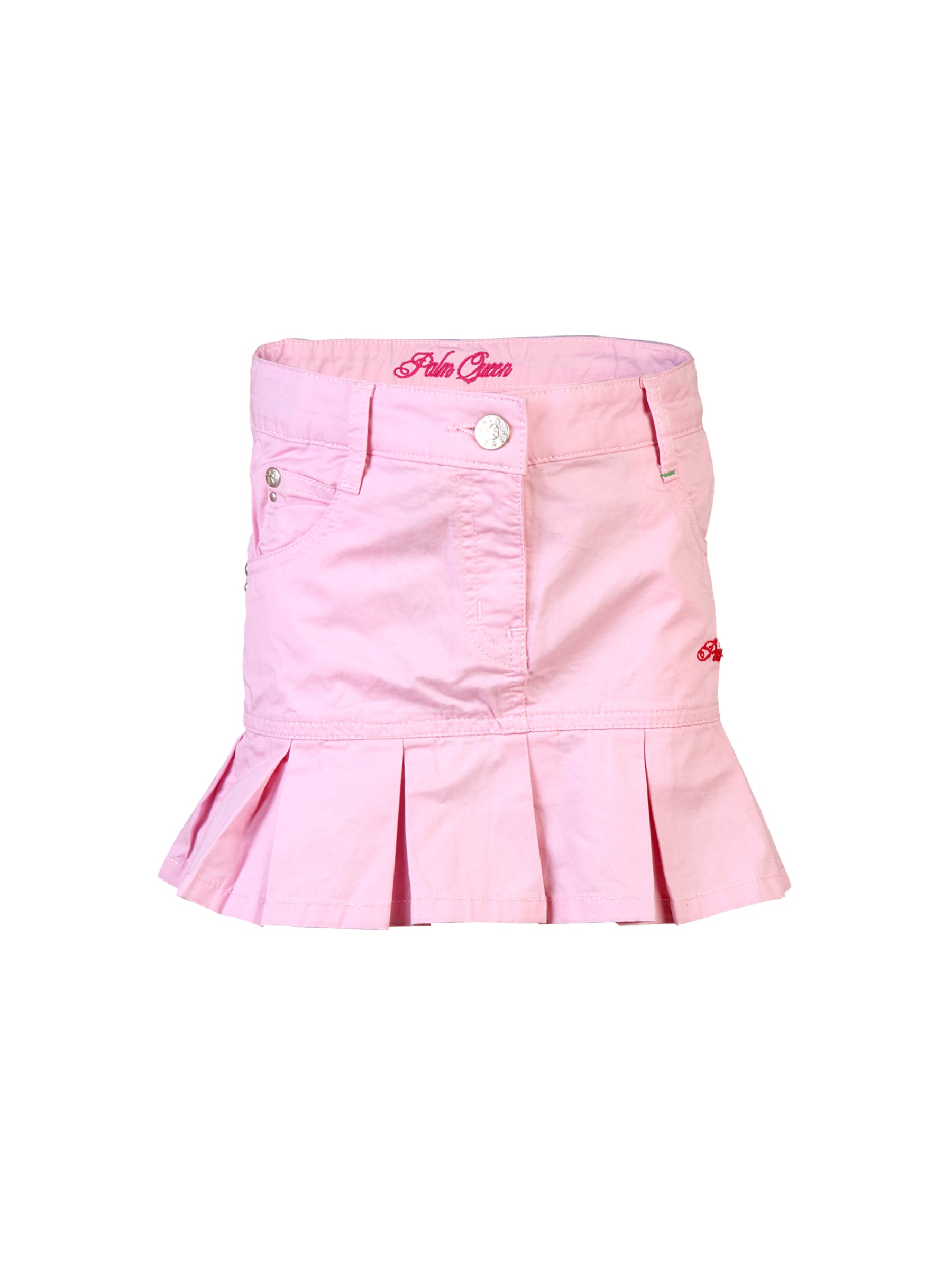 Palm Tree Kids Girls Solid Pink Skirts