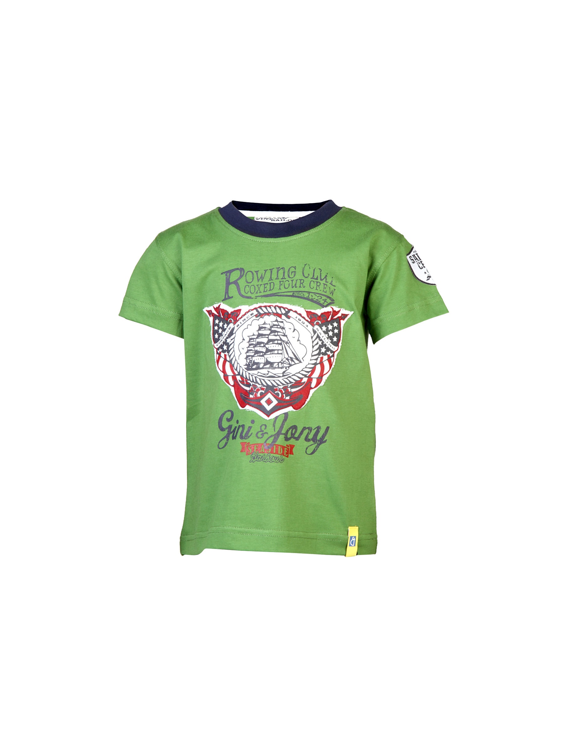 Gini and Jony Kids Boys Printed Green Tshirts