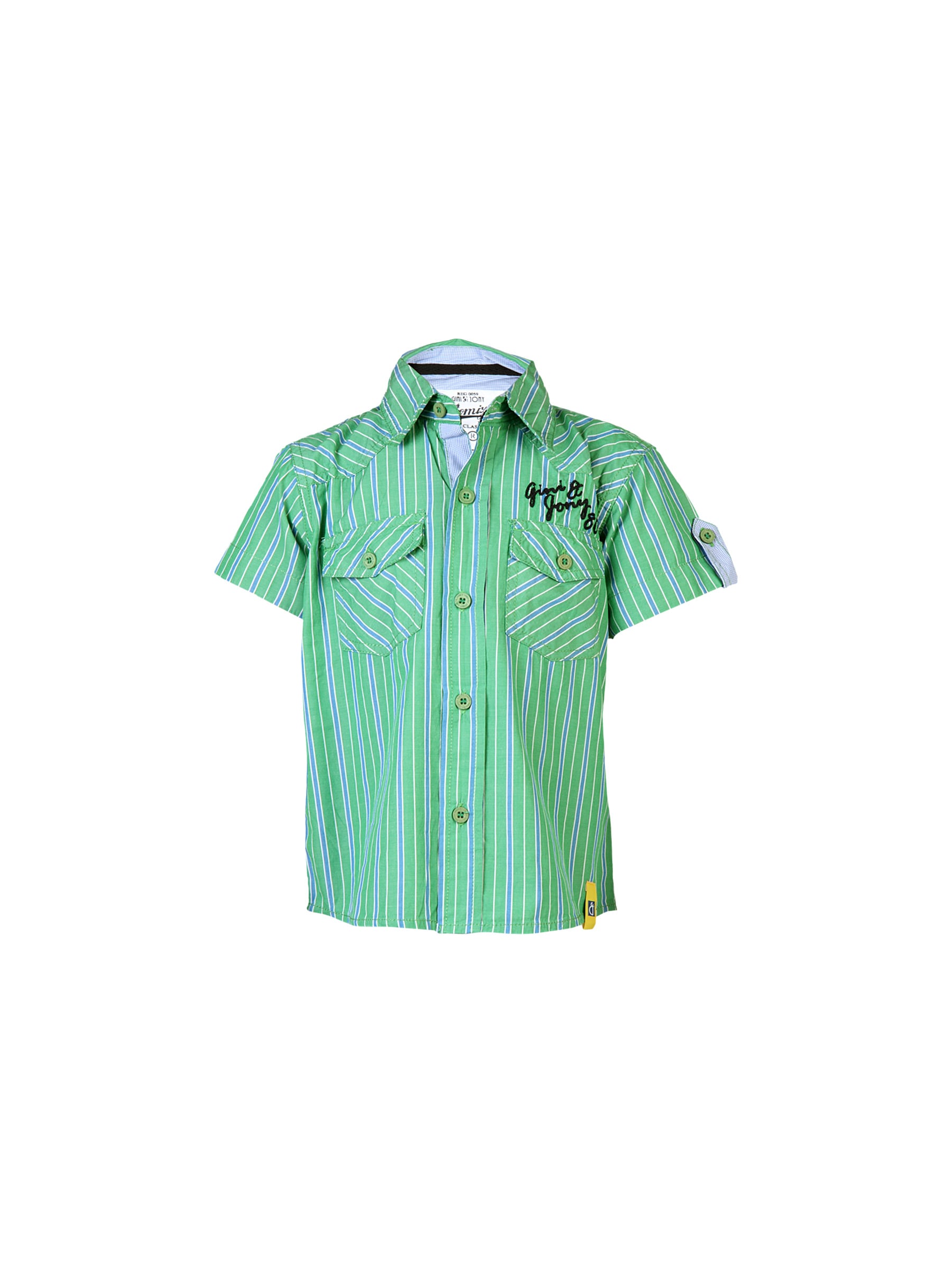 Gini and Jony Kids Boys Stripes Green Shirts