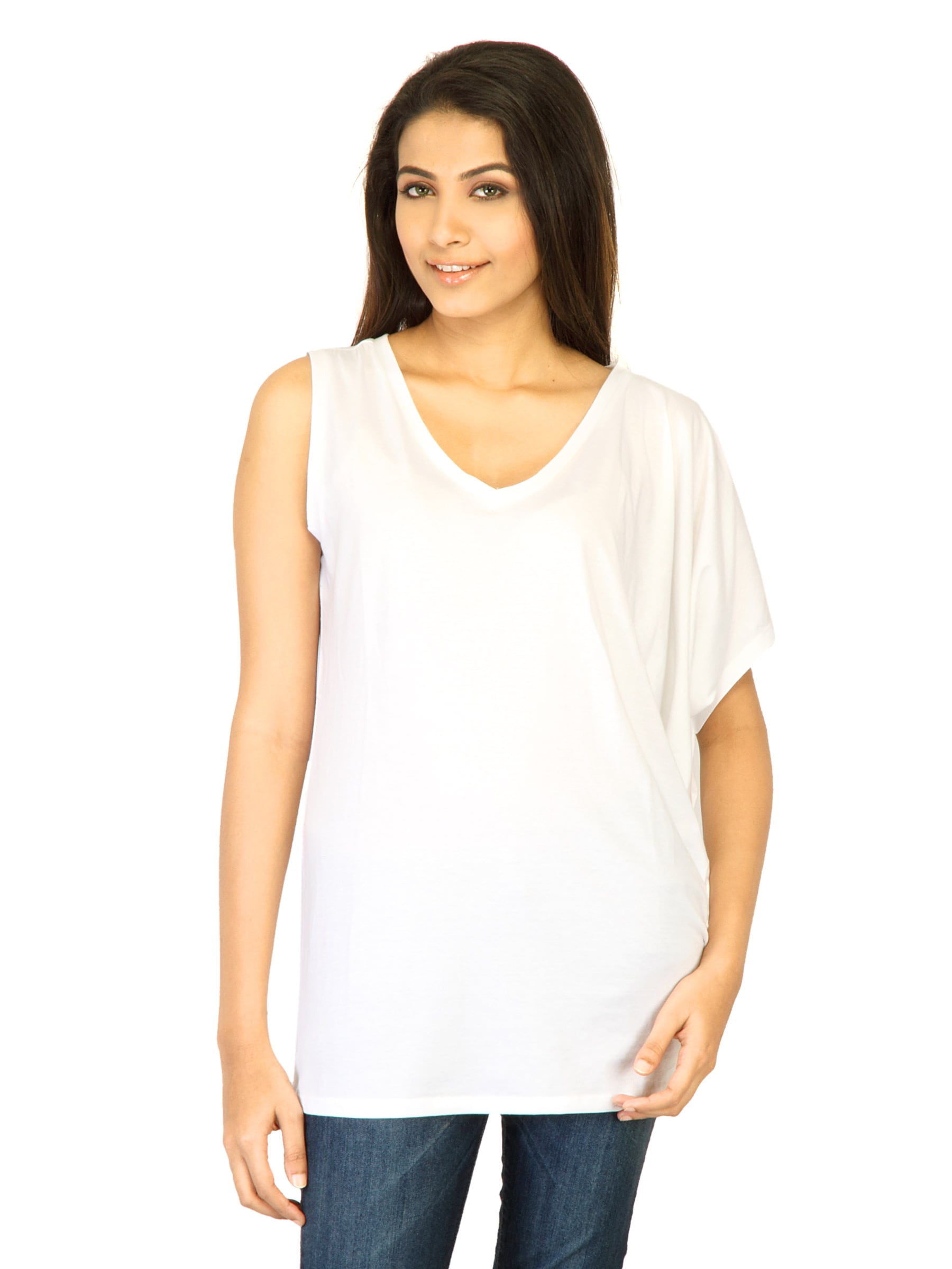 United Colors of Benetton Women Solid White Tops