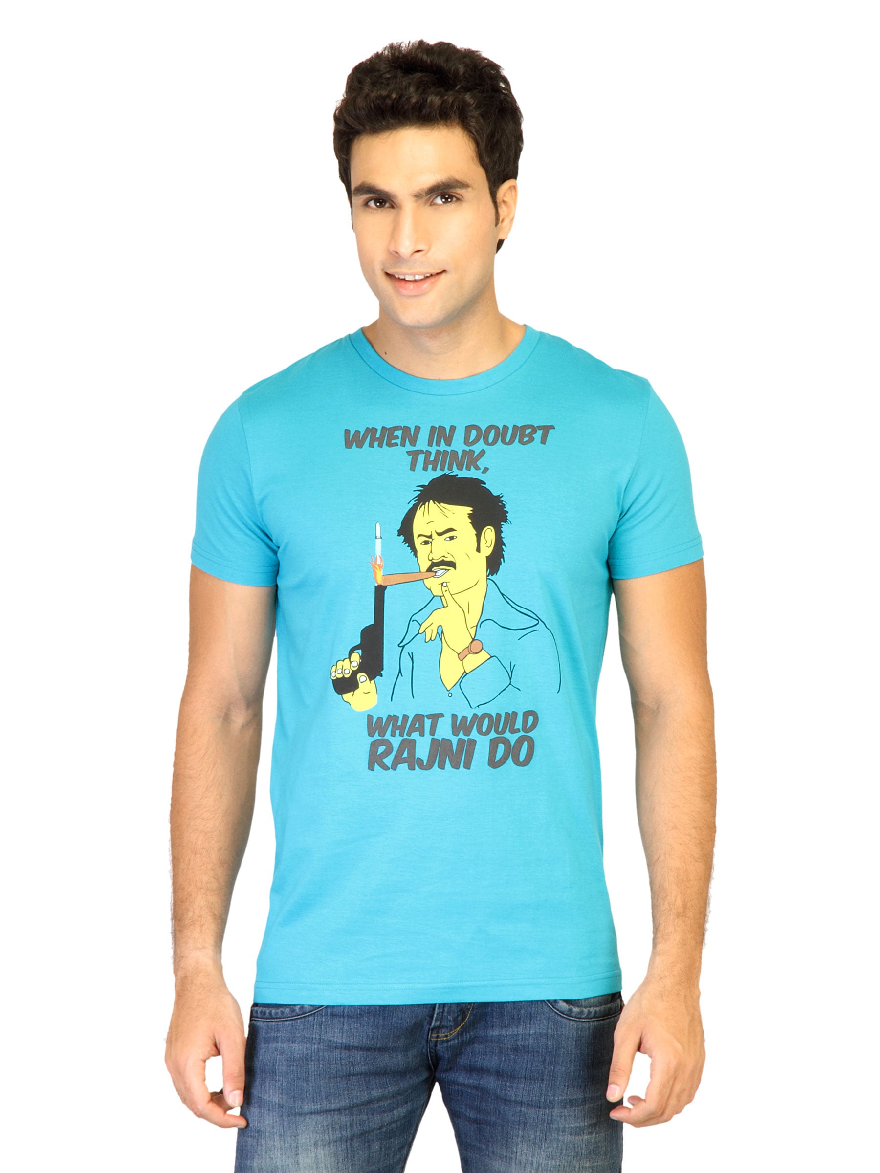 Chimp Men Rajni Blue Tshirts