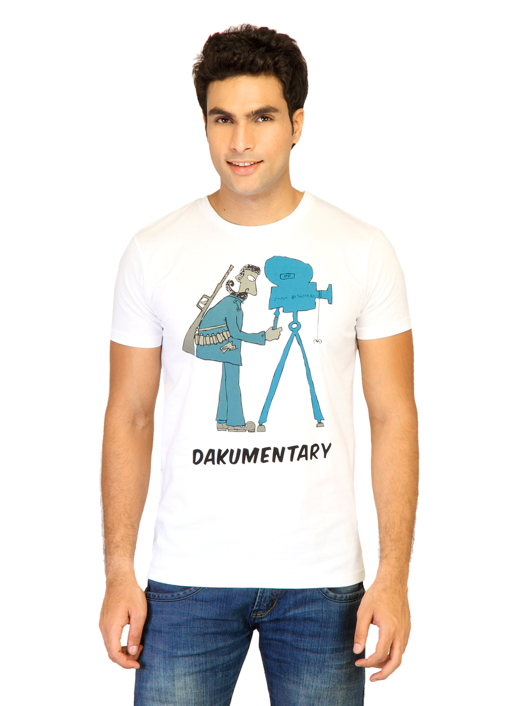 Chimp Men Daku Mentatry White Tshirts