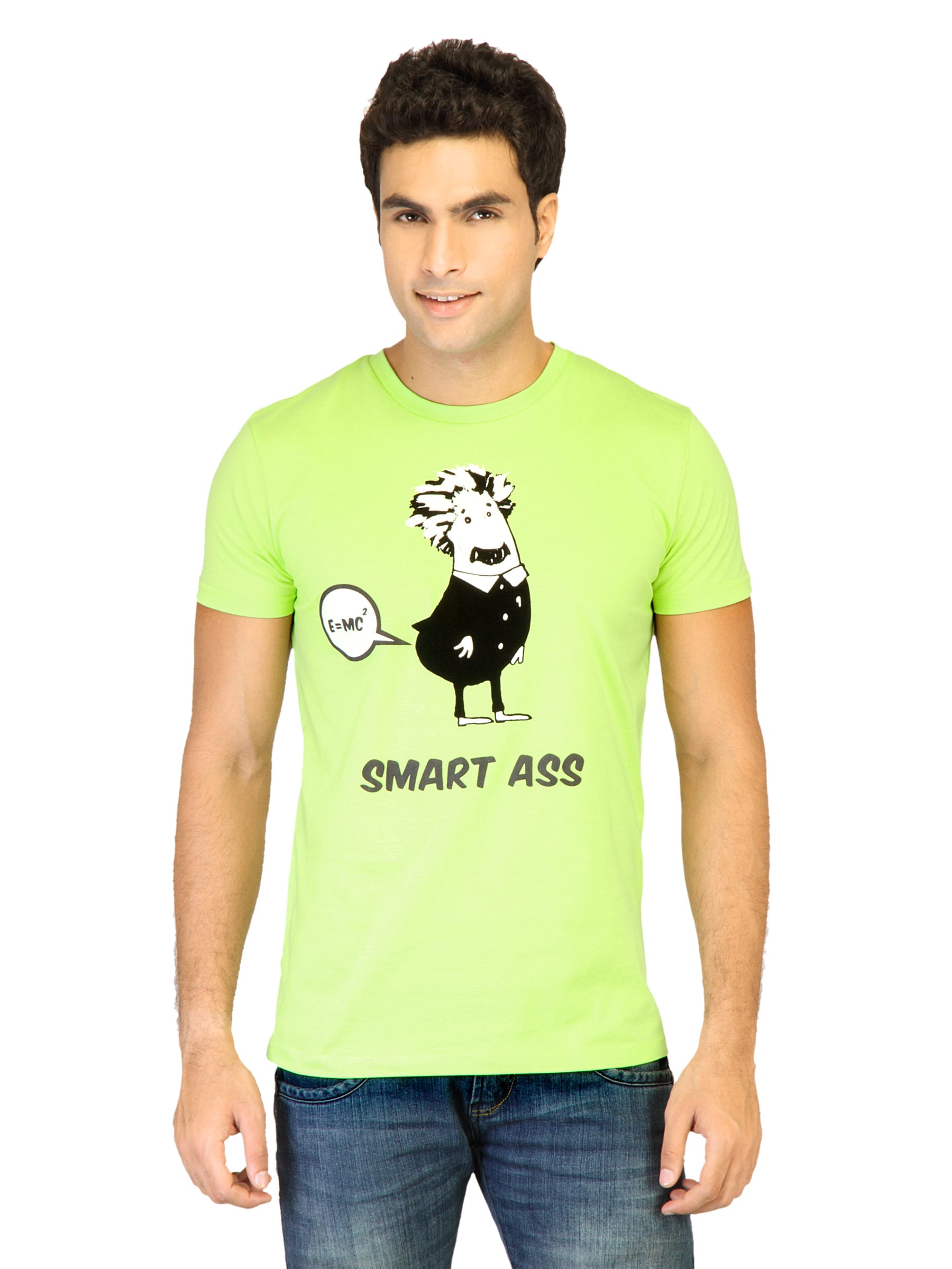 Chimp Men Smart Ass Green Tshirts