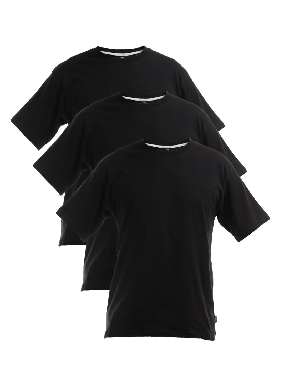 Hanes Men Black Crew Pack Of 3 Innerwear T-Shirts