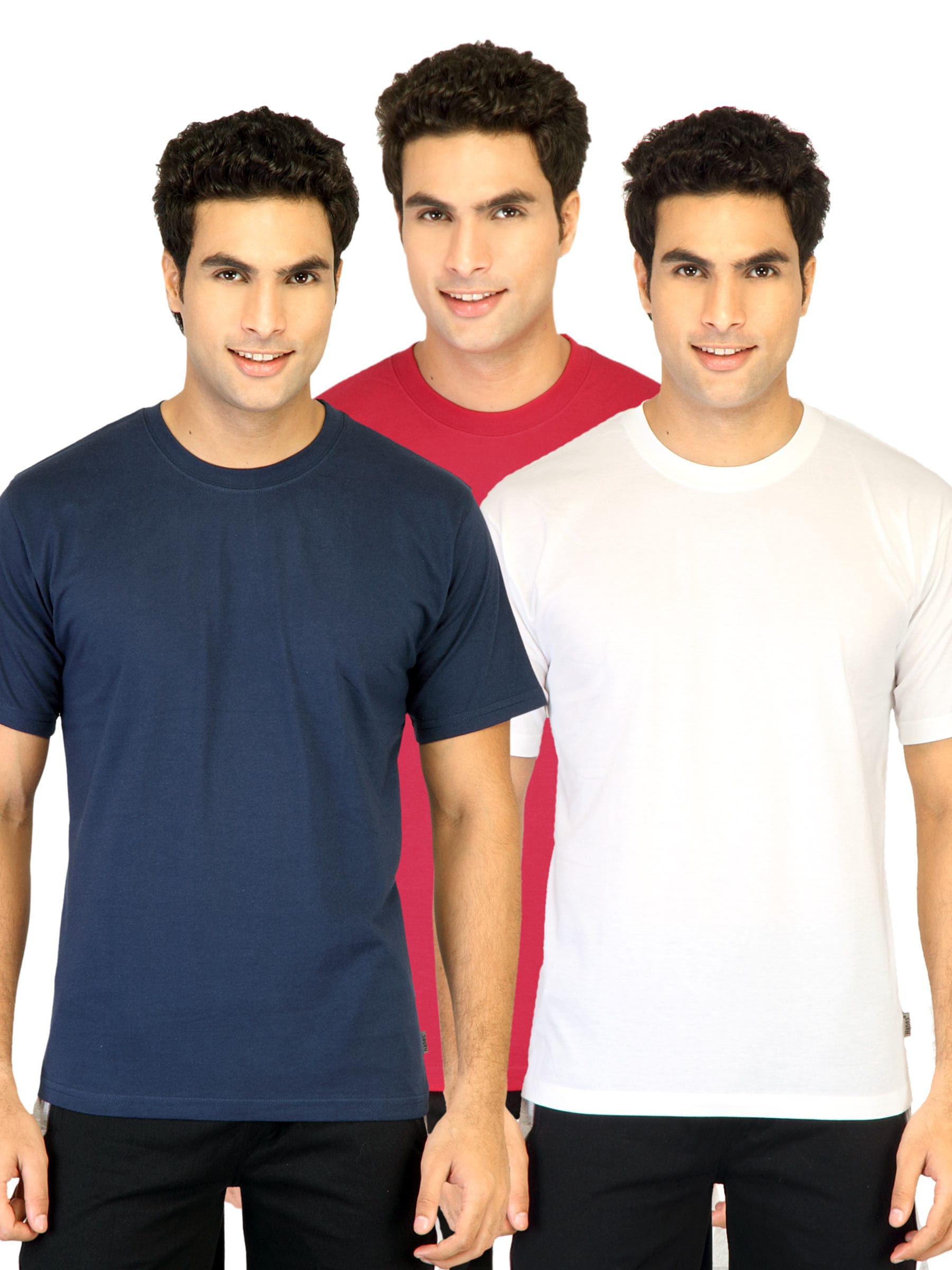 Hanes Men Half Sleeve Crew Pack of 3 Red Innerwear T-shirts