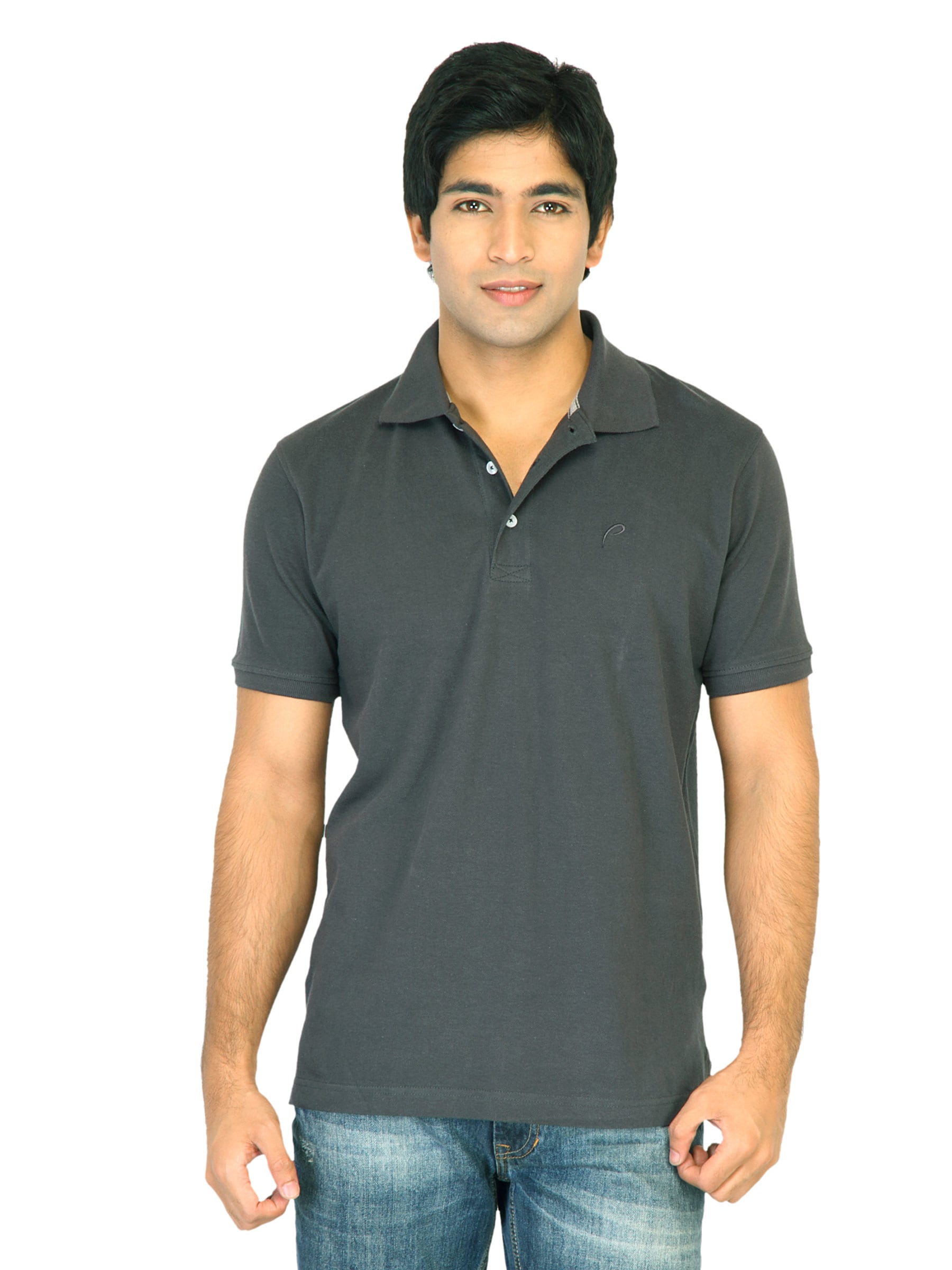 Proline Men Grey Polo Tshirt