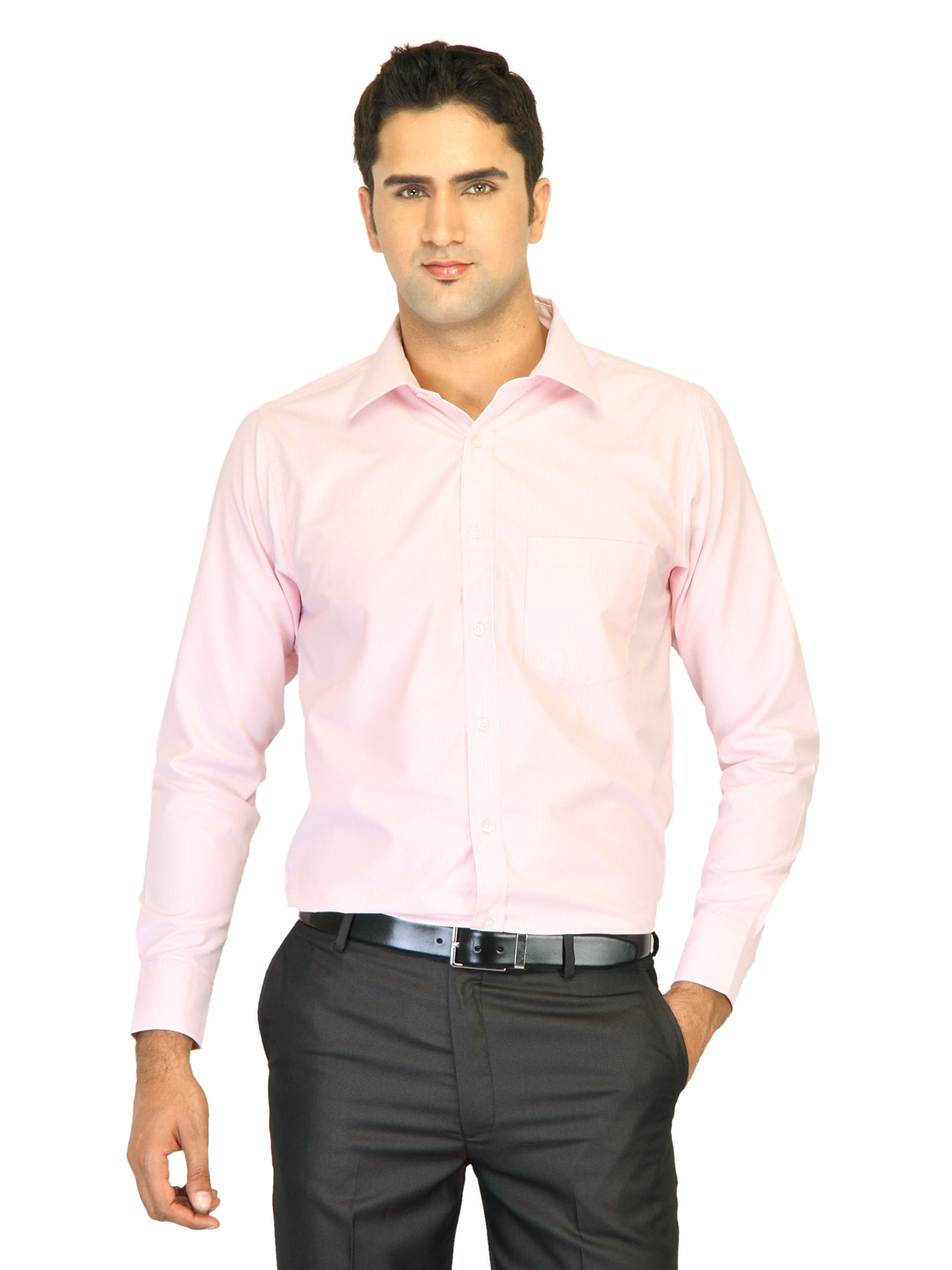 Belmonte Men Stripes Pink Shirts