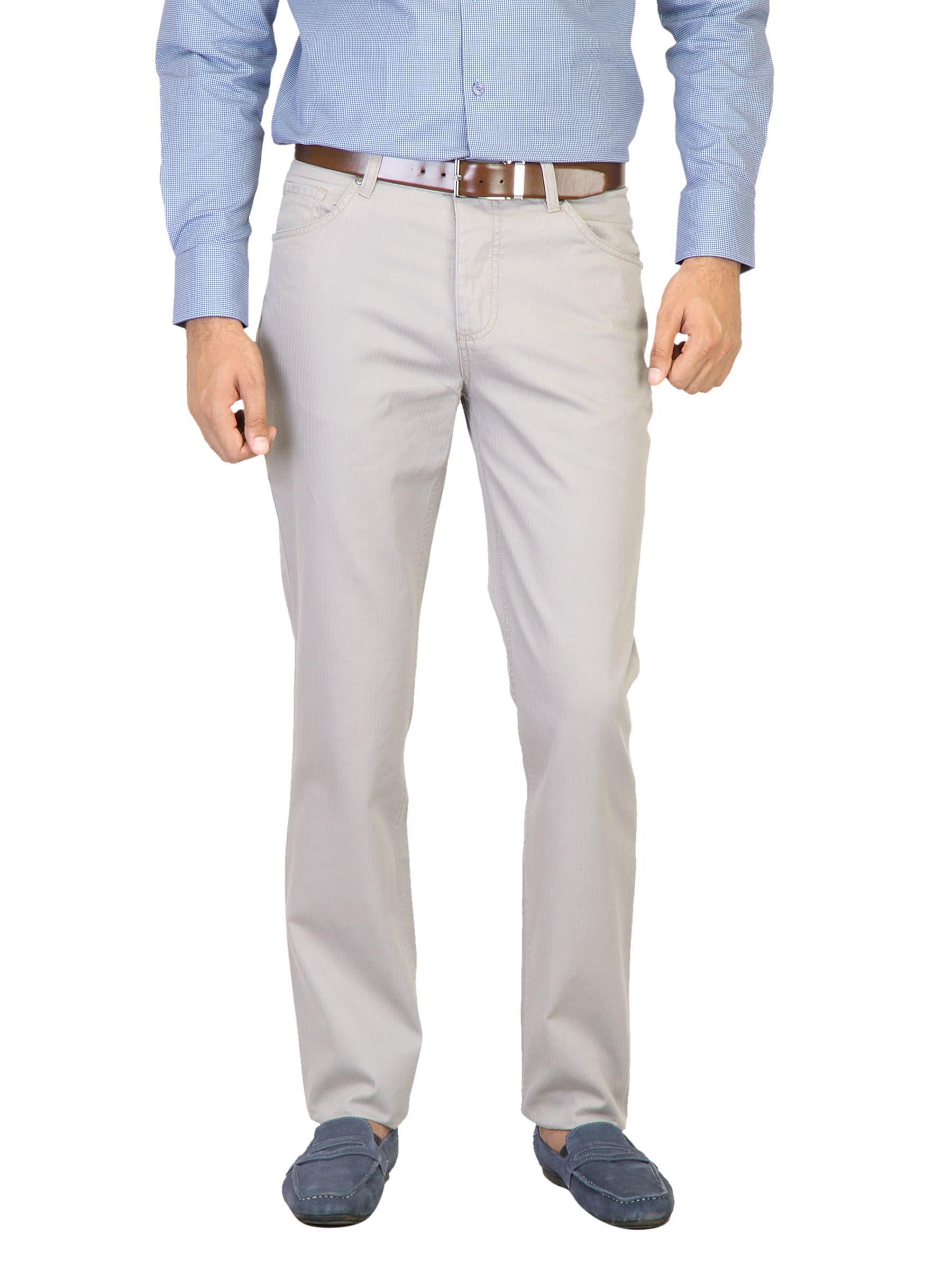Belmonte Men Solid Grey Trousers
