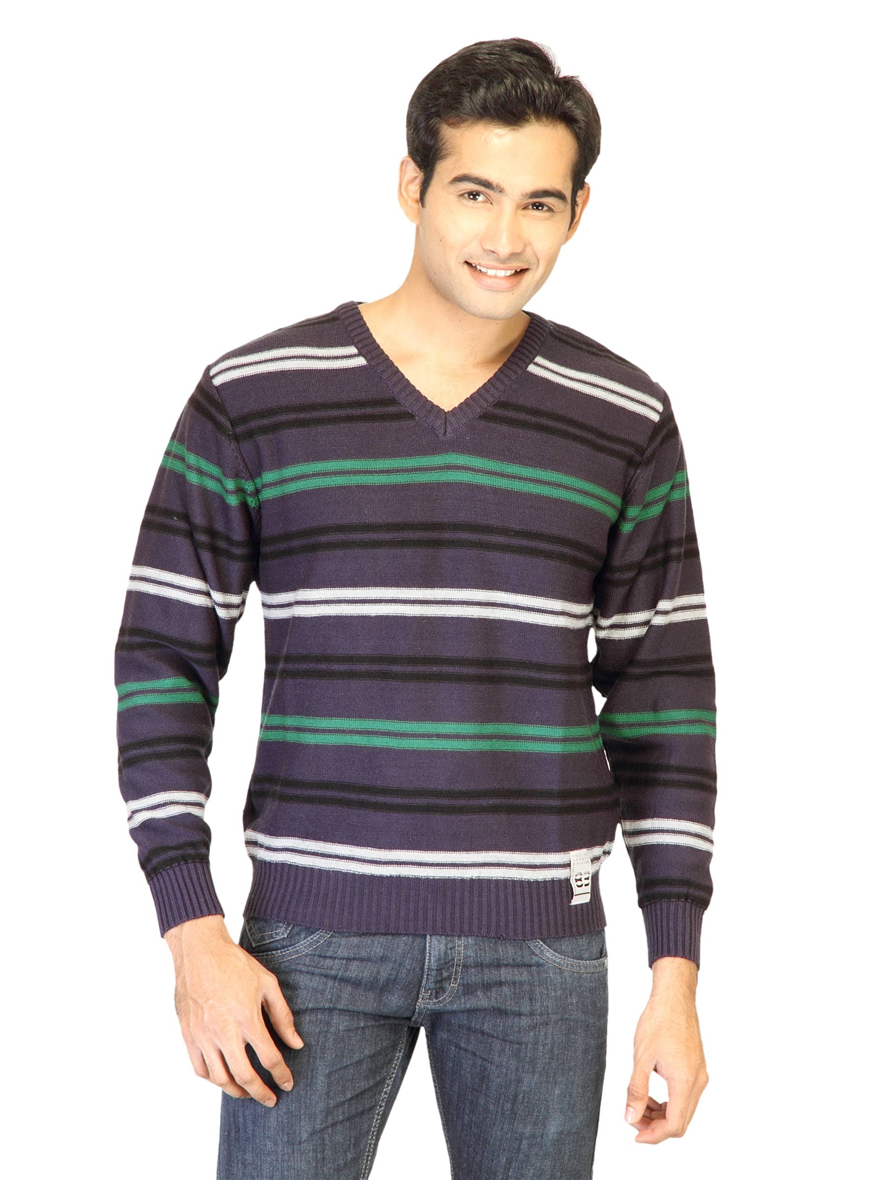 Proline Purple Striped Sweater