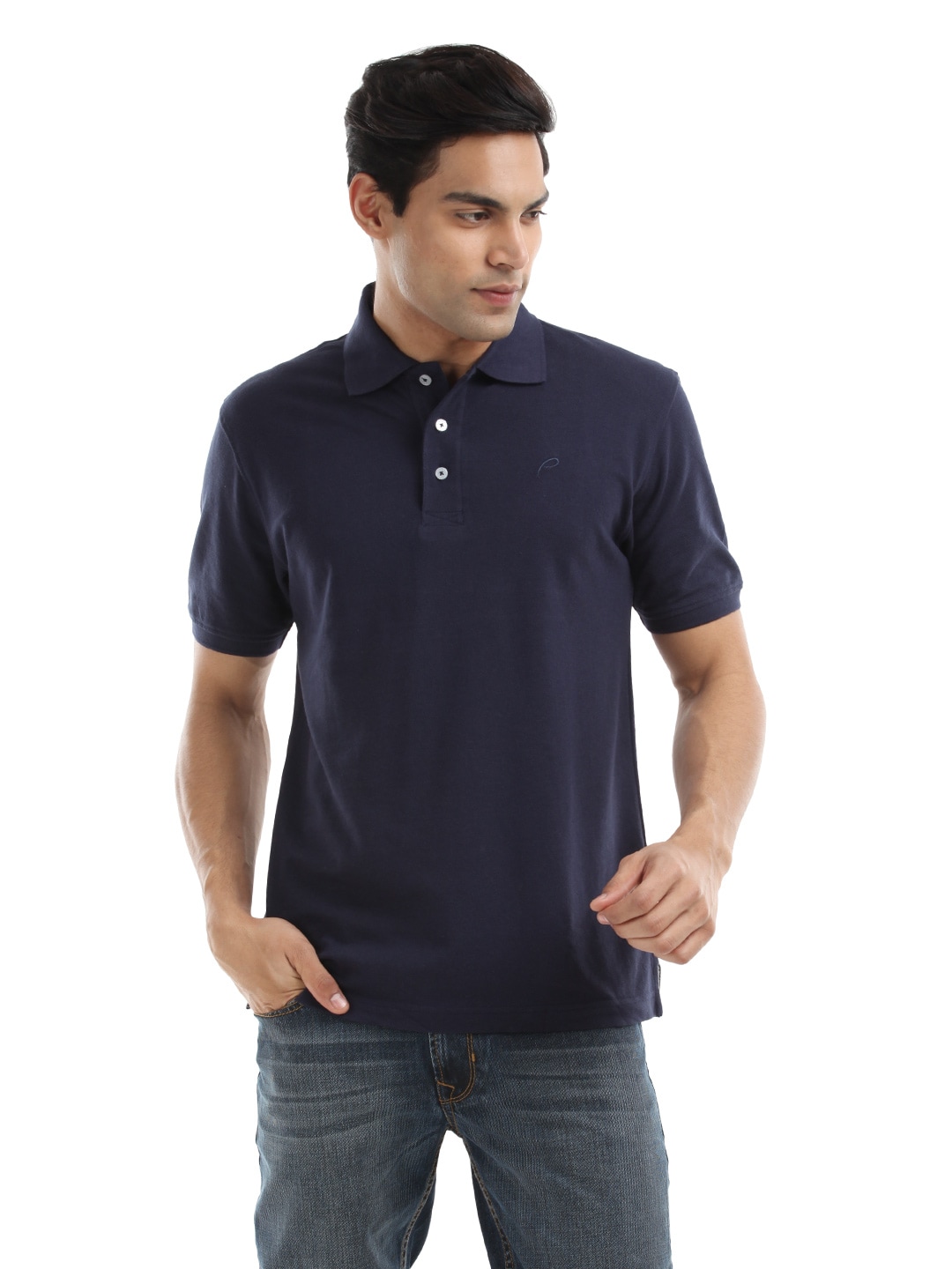 Proline Men Navy Blue Polo T-Shirt