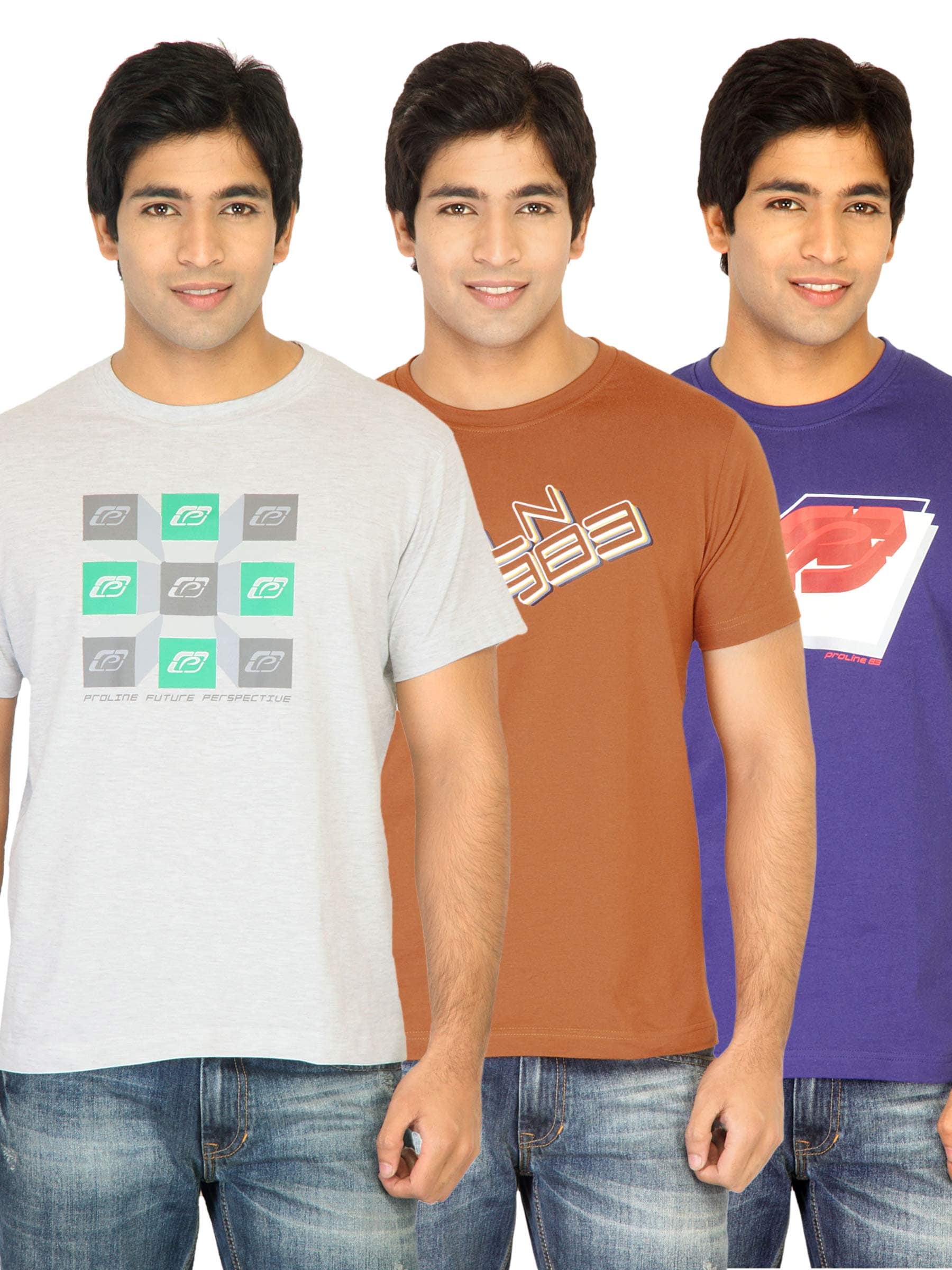 Proline Pack of 3 Printed T-shirts