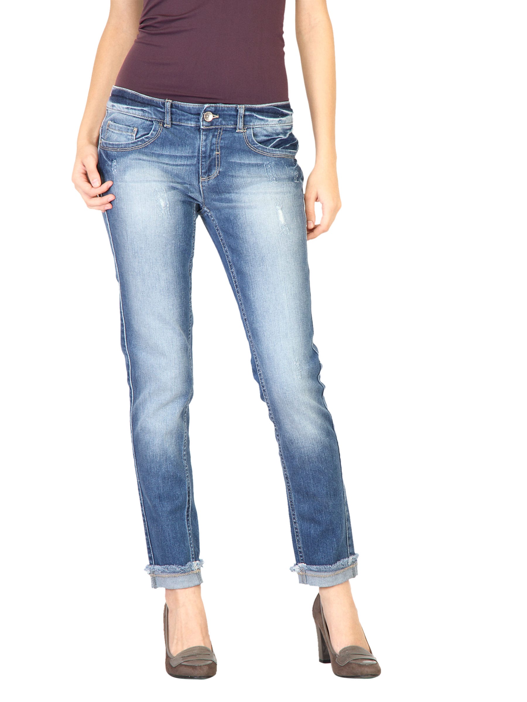 United Colors of Benetton Women Washed Blue Jeans