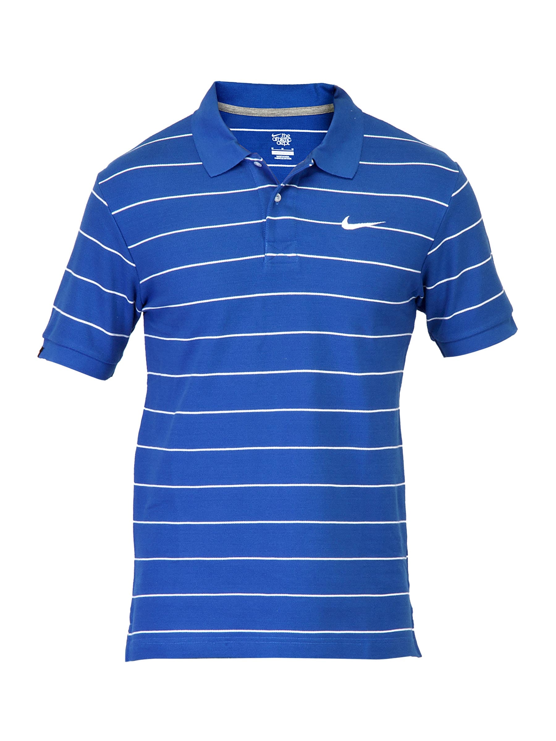 Nike Men Stripes Blue Polo Tshirts