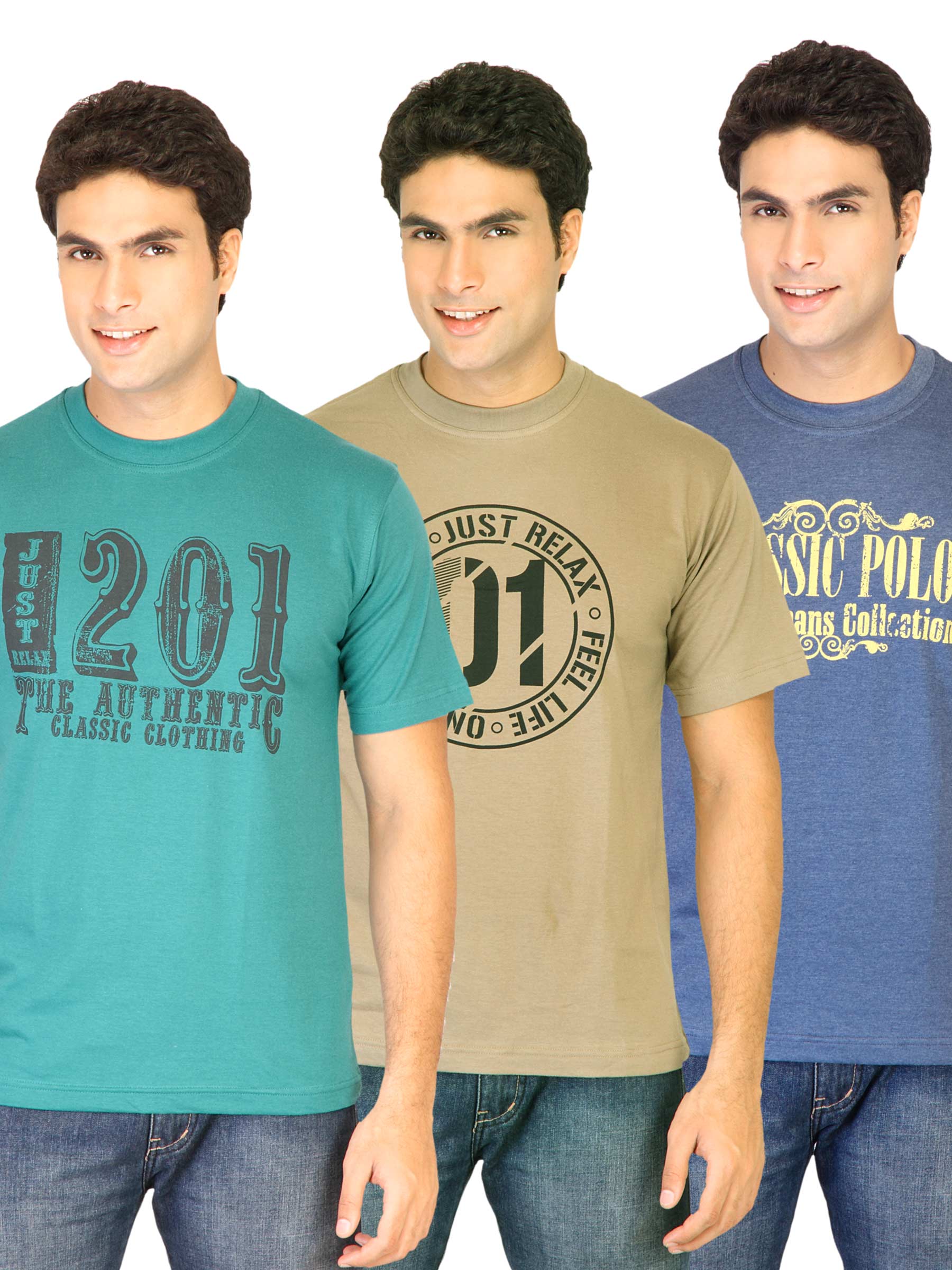 Classic Polo Men Printed pack of 3 Tshirts