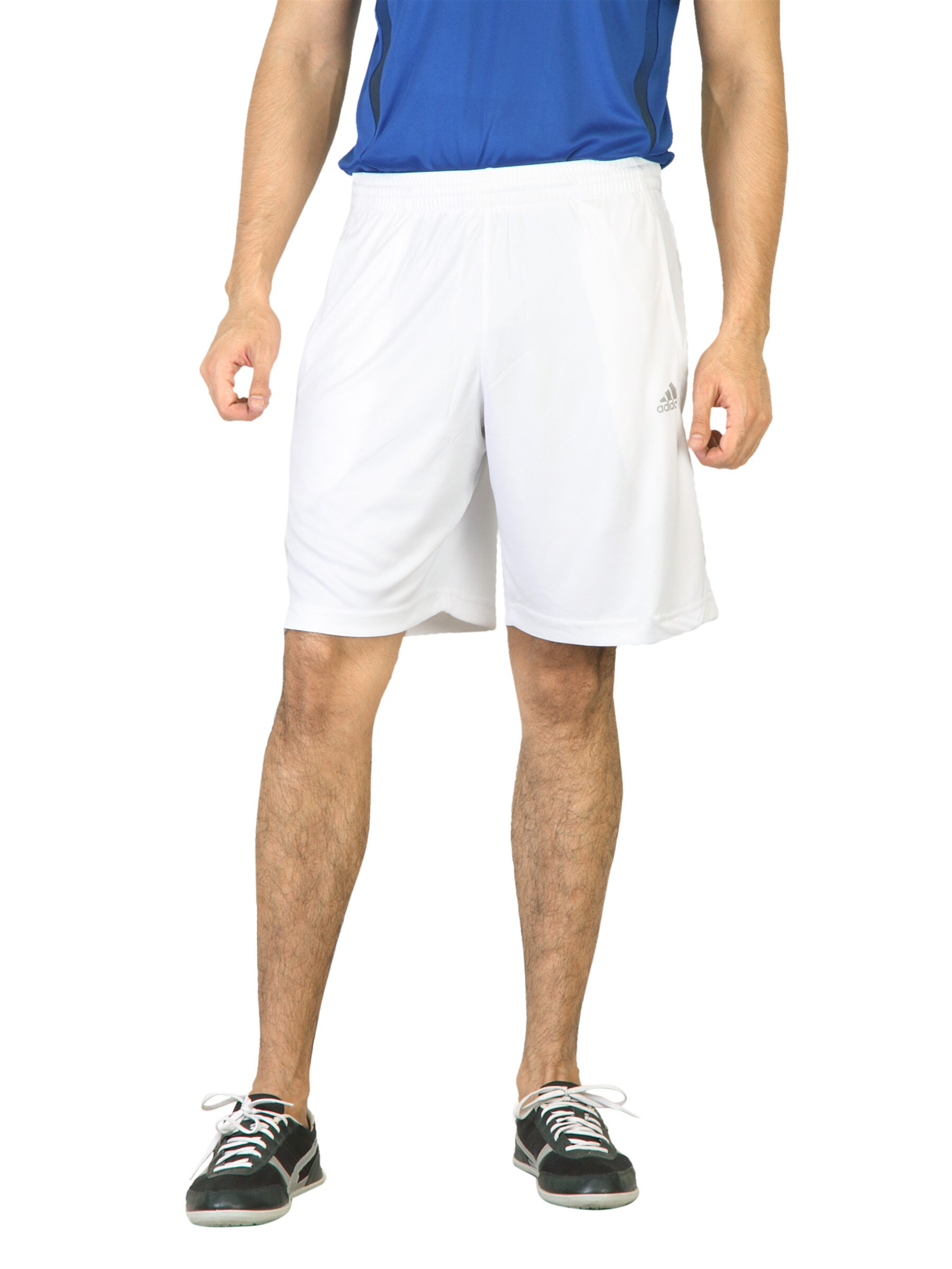 ADIDAS Men Solid White Shorts