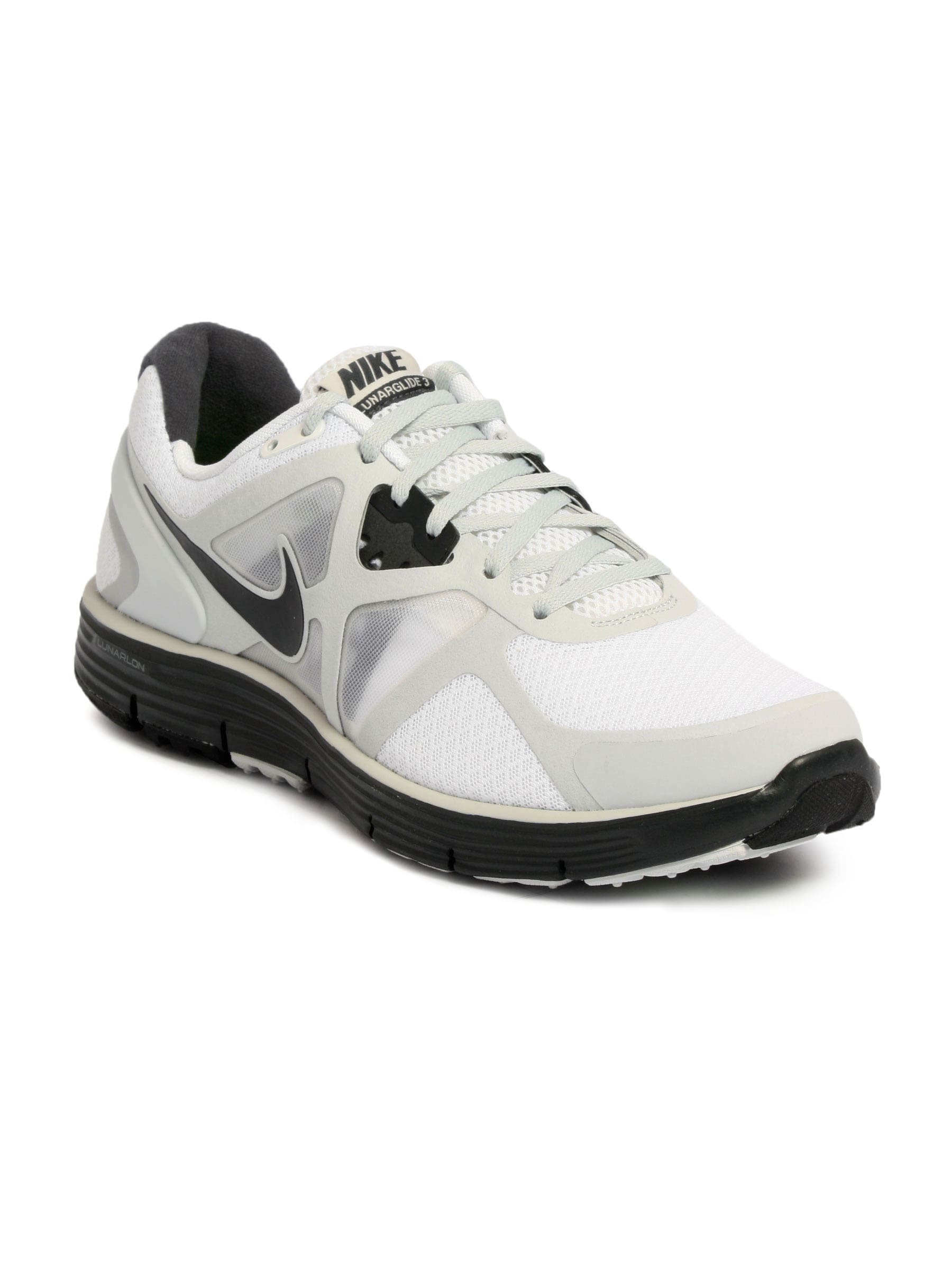 Nike Men Lunarglide +3 White Sports Shoes