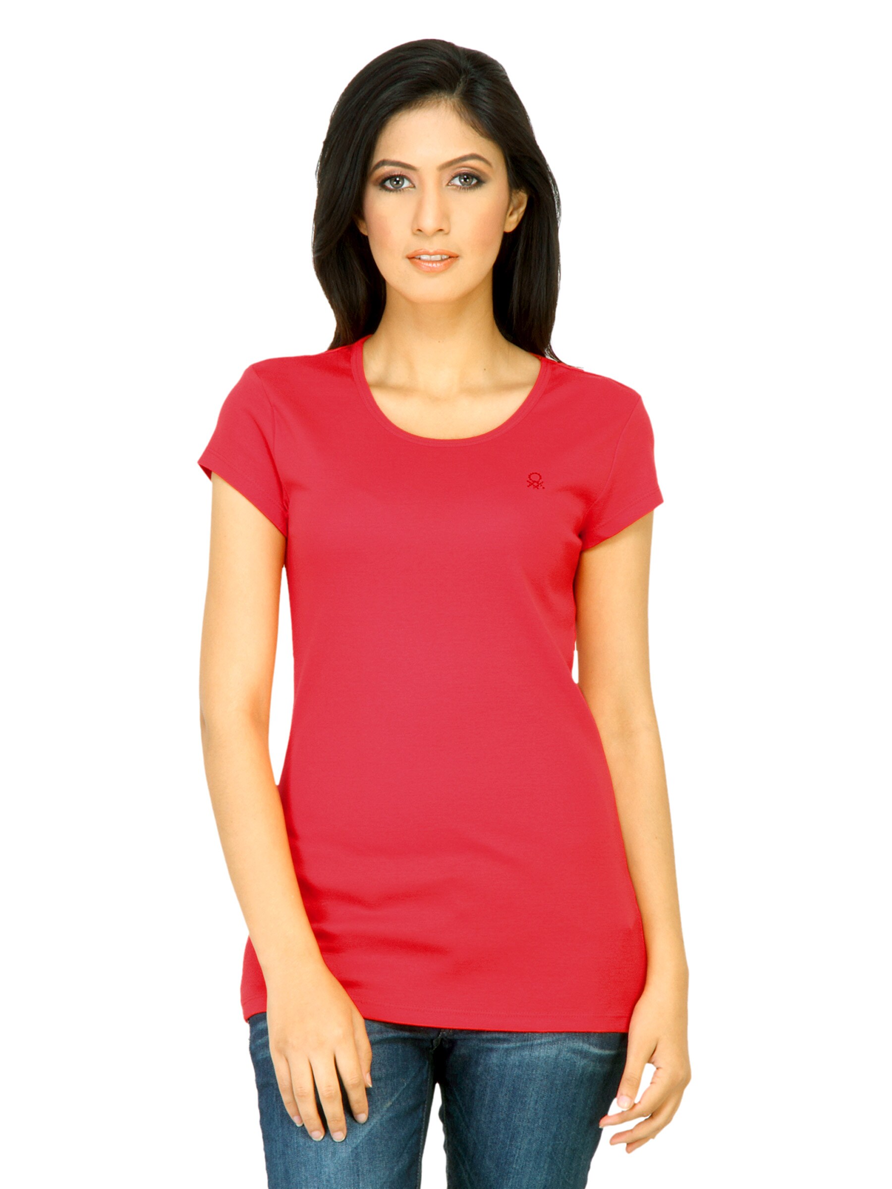 United Colors of Benetton Women Solid Red Tops