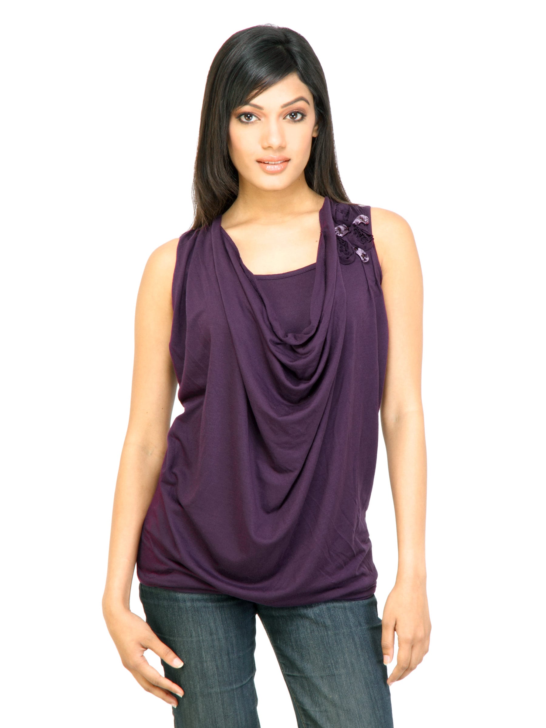 Jealous 21 Women Casual Top Purple Tops