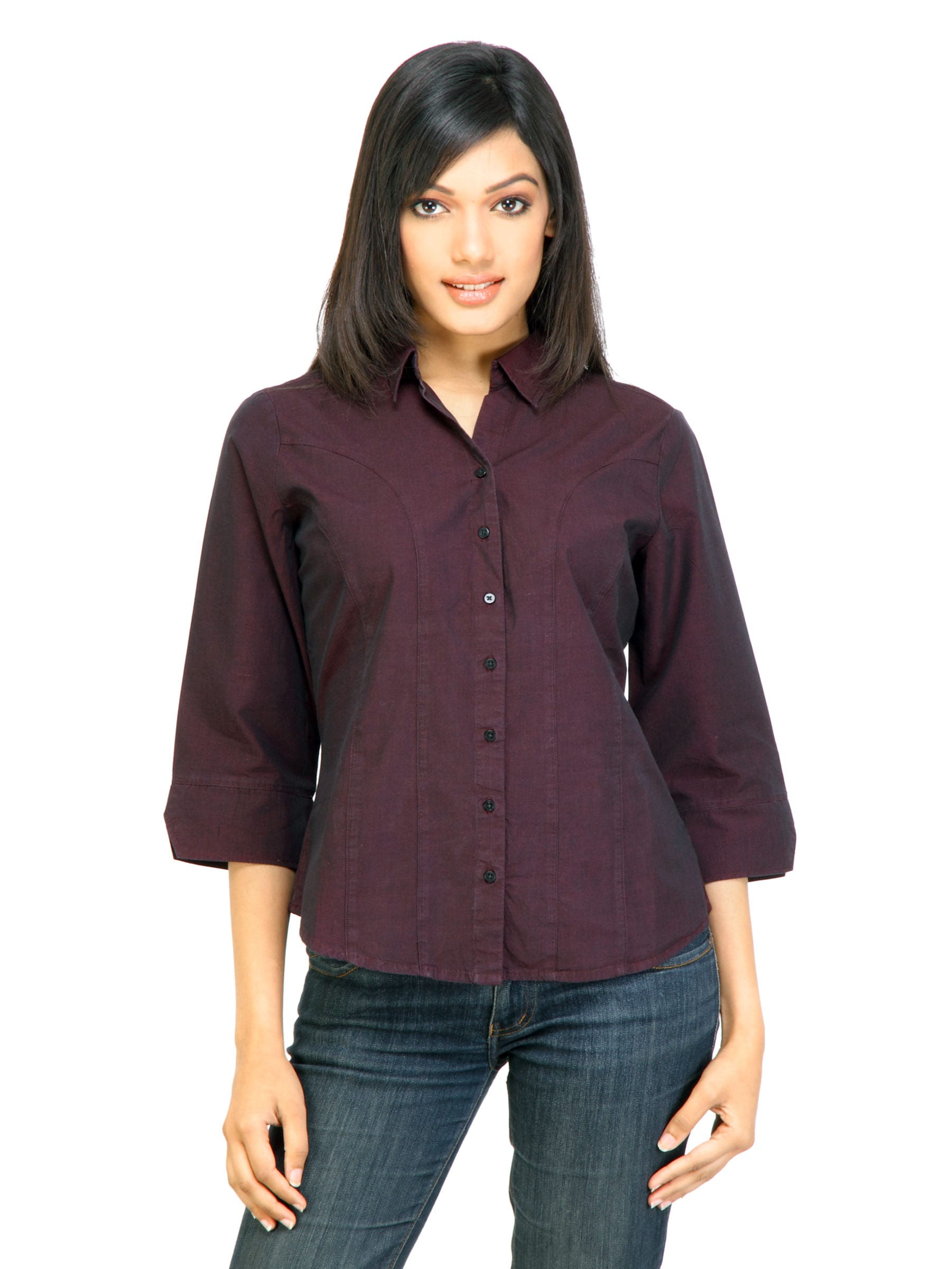 Scullers For Her Women Casual Shirt Maroon Shirts
