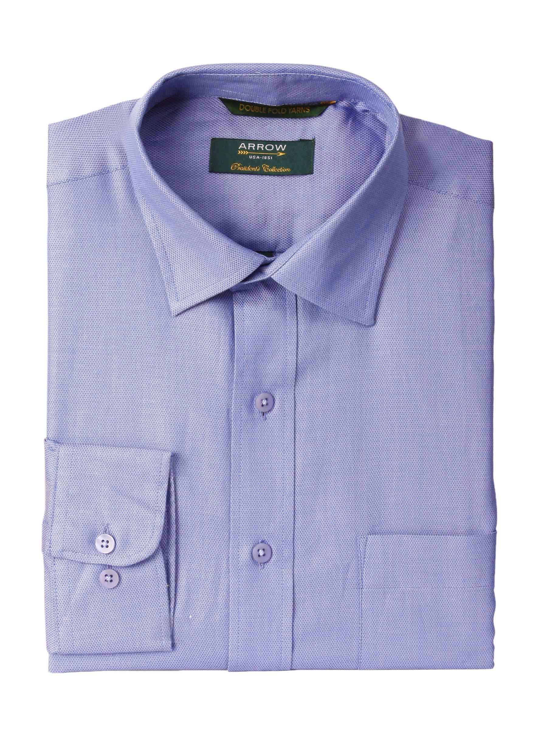 Arrow Men Solid Lavender Shirts