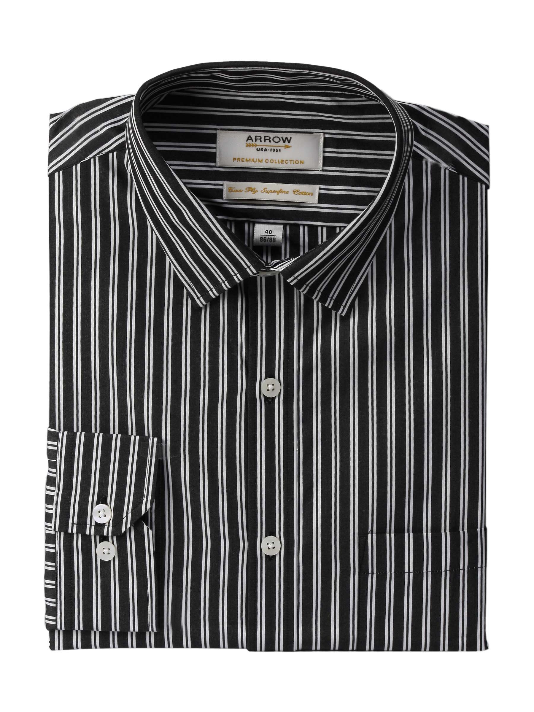 Arrow Men Stripes Black Shirts