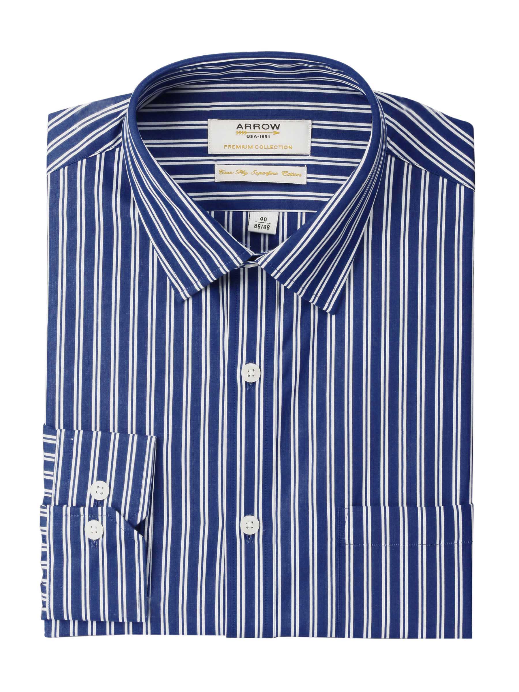 Arrow Men Stripes Blue Shirts