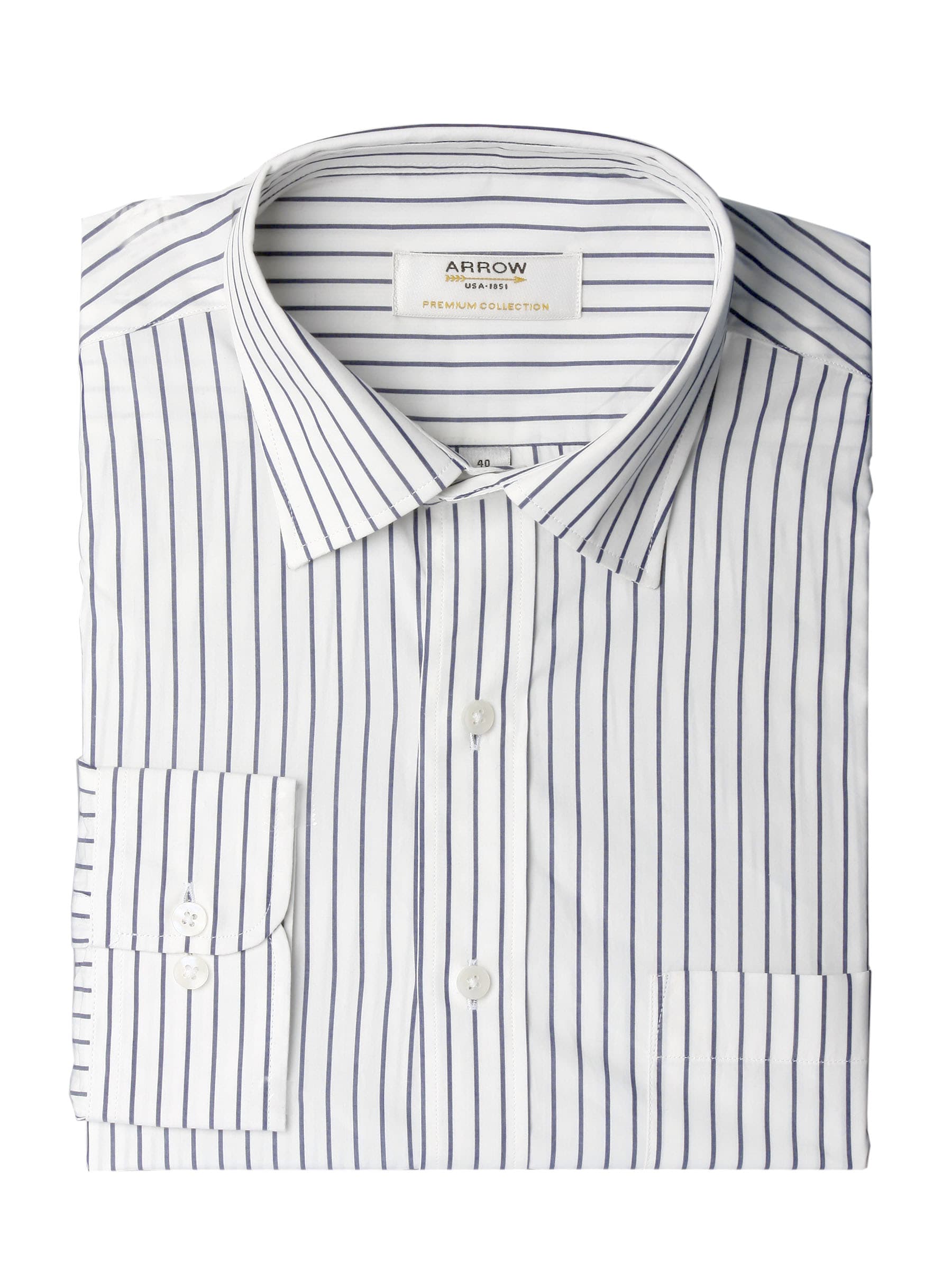 Arrow Men Stripes White Shirts