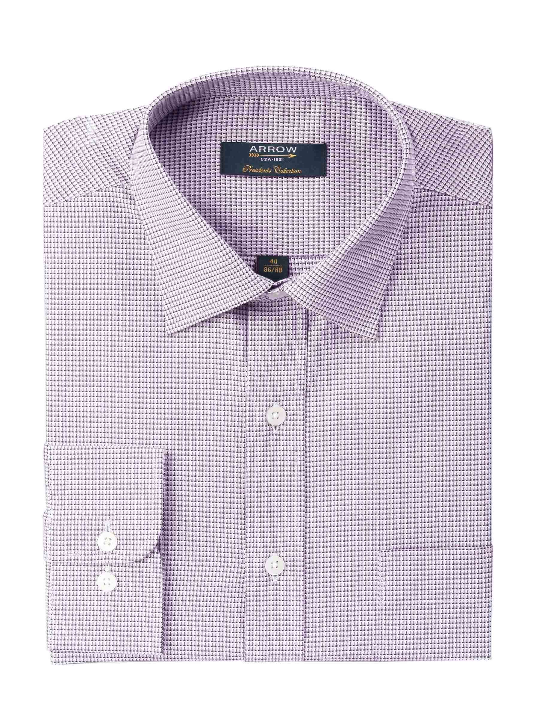 Arrow Men Solid Purple Shirts