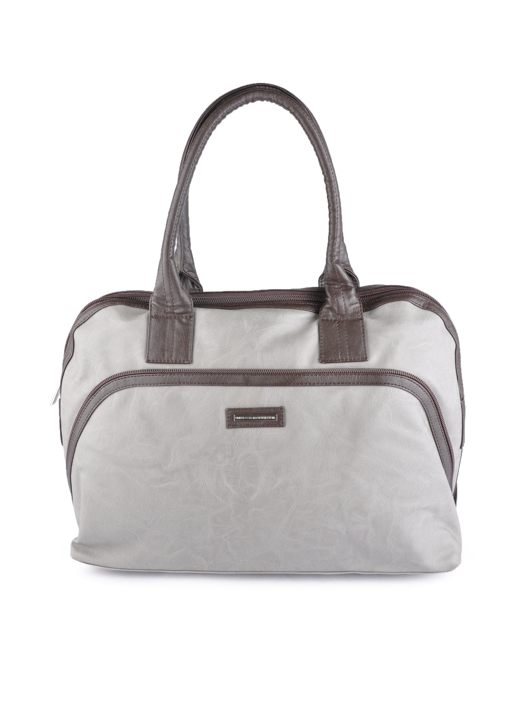 United Colors of Benetton Women Solid Grey Handbags
