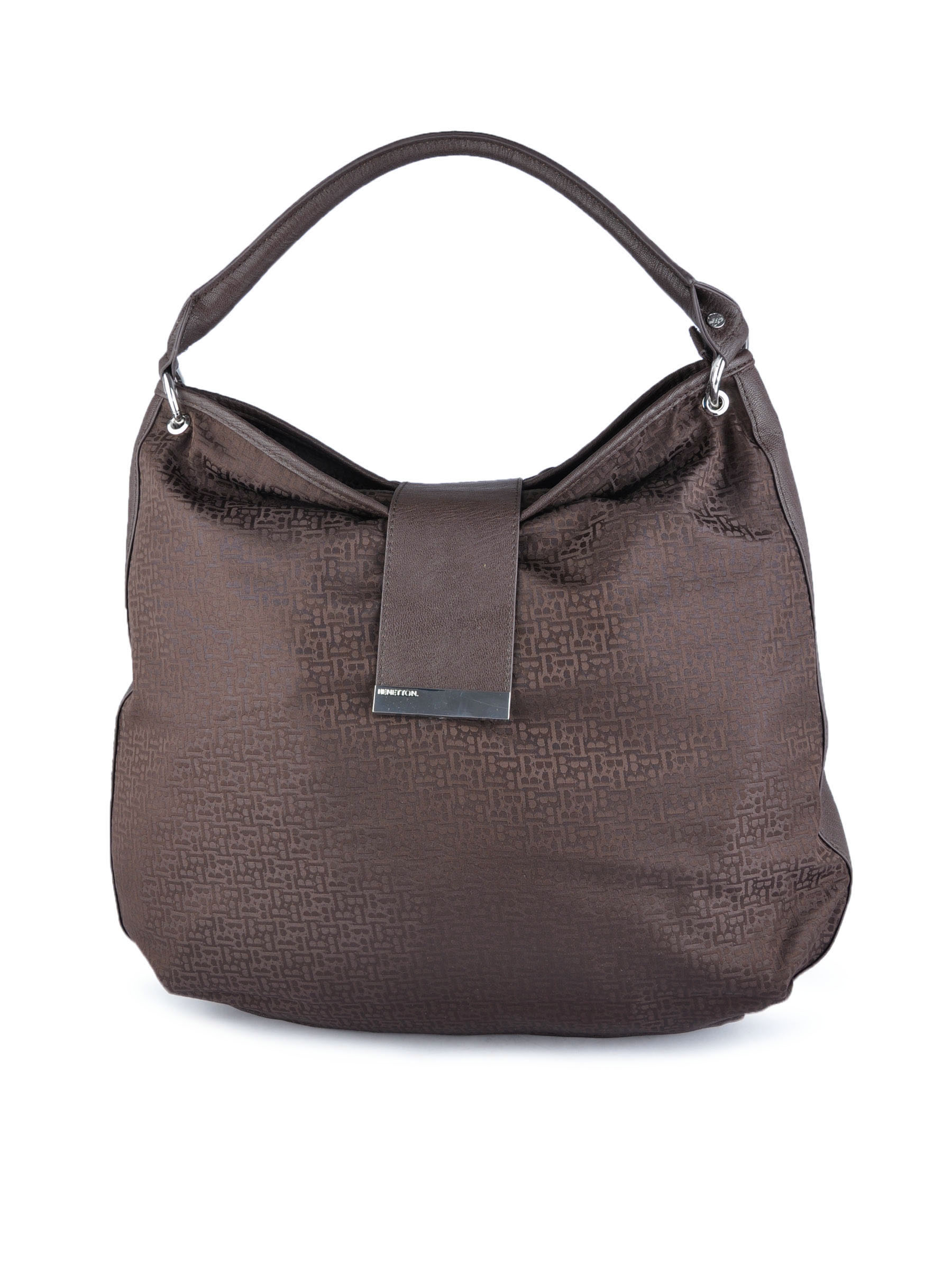 United Colors of Benetton Women Solid Coffee Brown Handbags