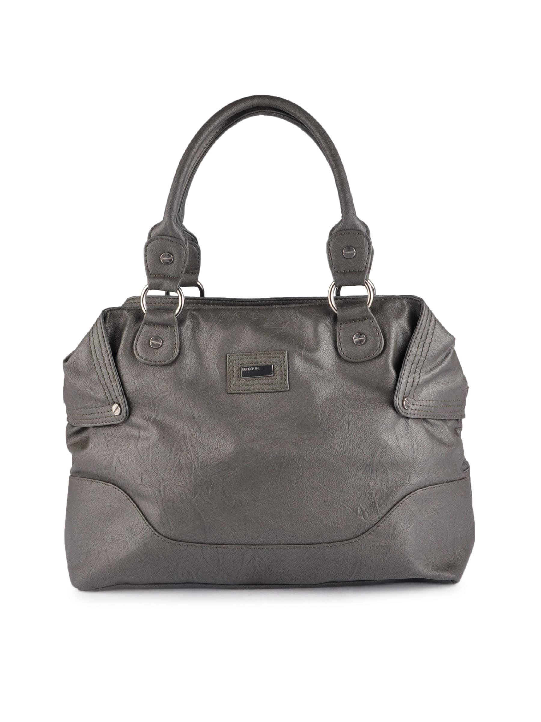United Colors of Benetton Women Solid DK.Grey Handbags