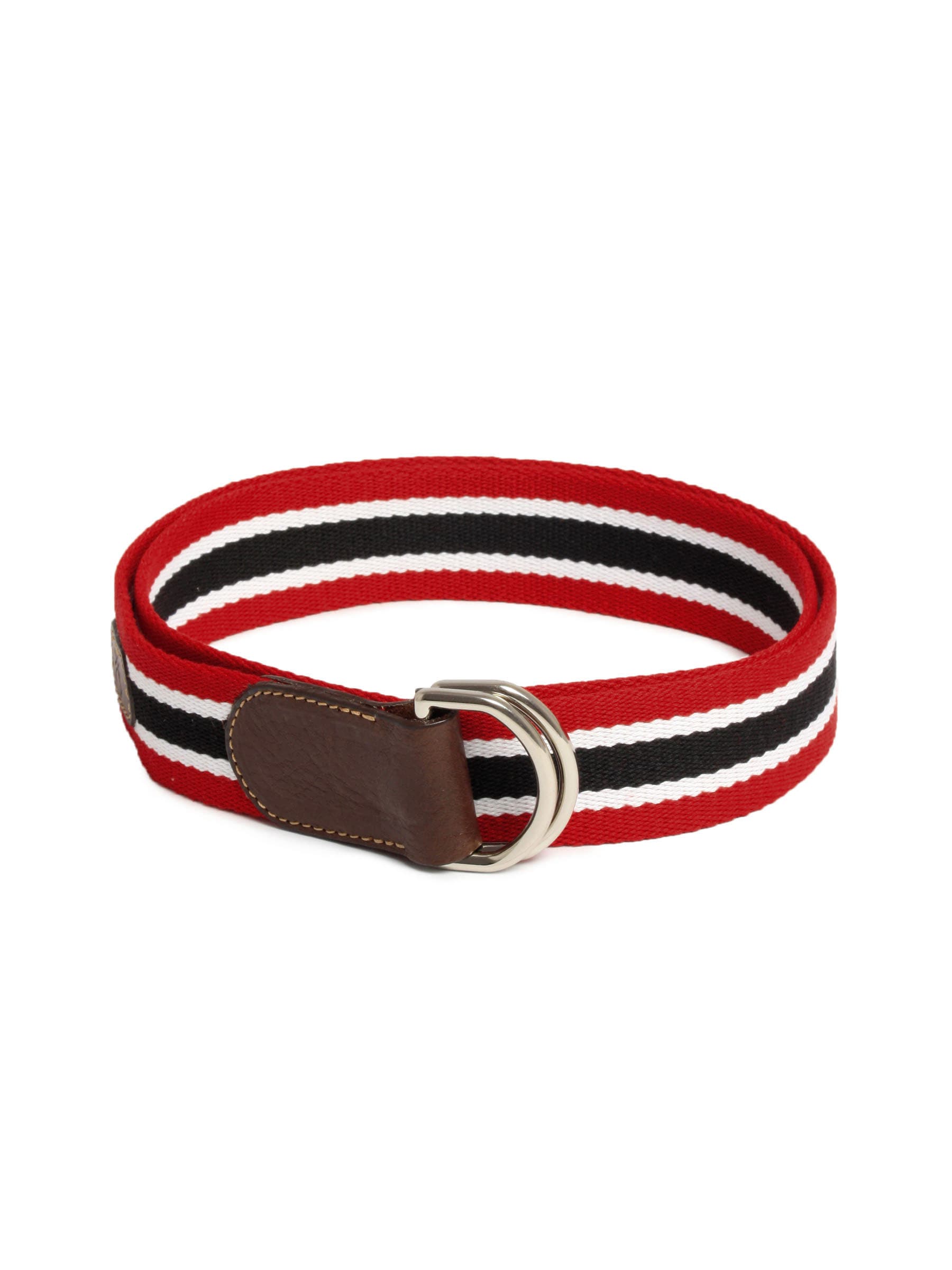 United Colors of Benetton Men Stripes Red Belts