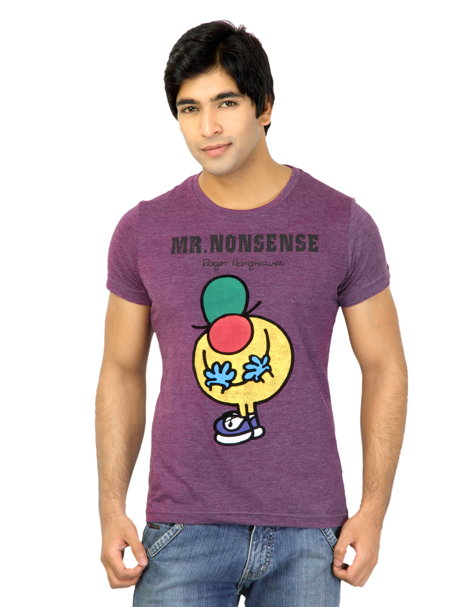 Mr. Men Men Mr. Nonsense Purple Tshirts